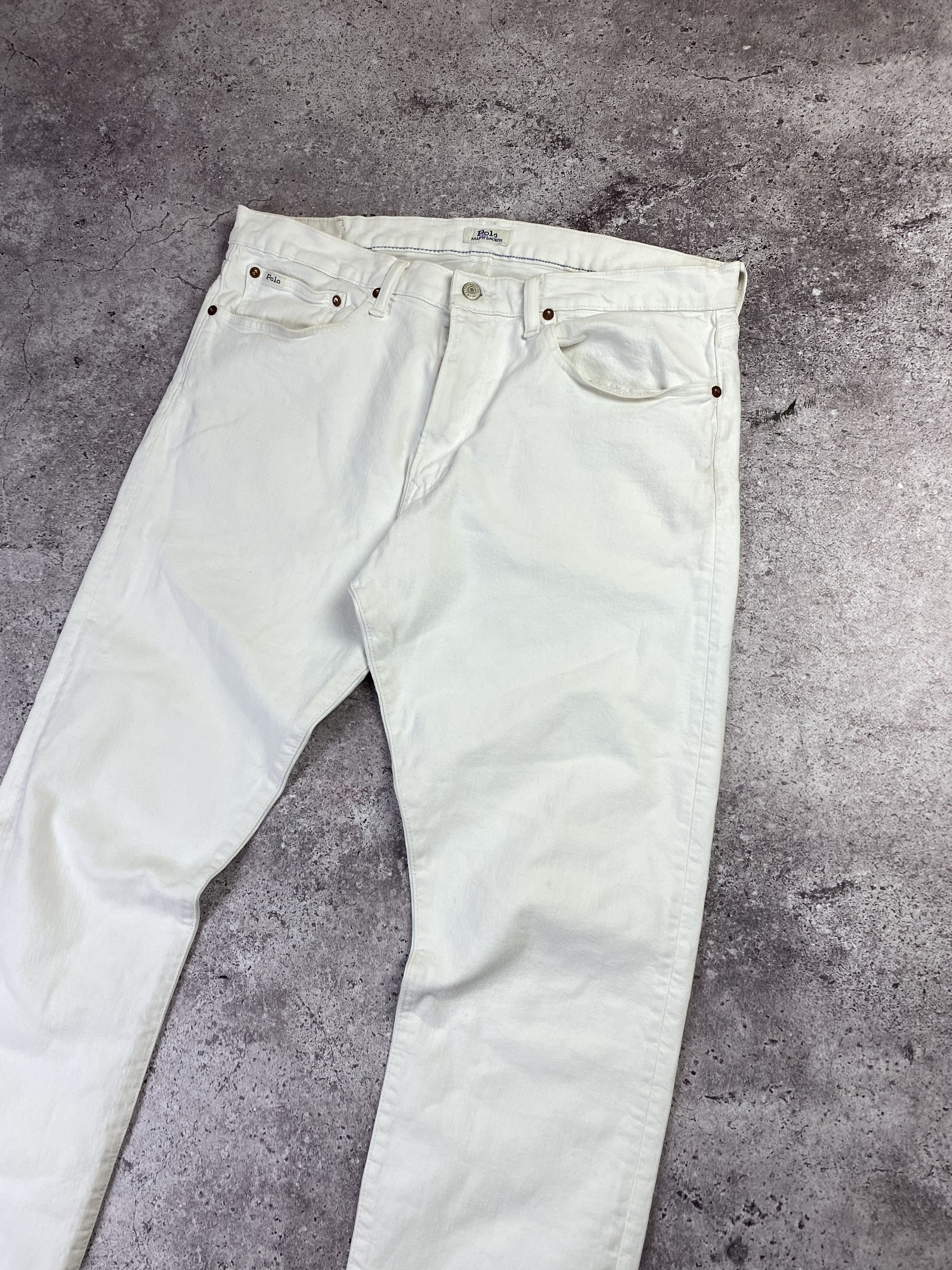Polo Ralph Lauren × Ralph Lauren Ralph Lauren Luxury Men’s White Jeans Size US 36 / EU 52 - 3 Thumbnail