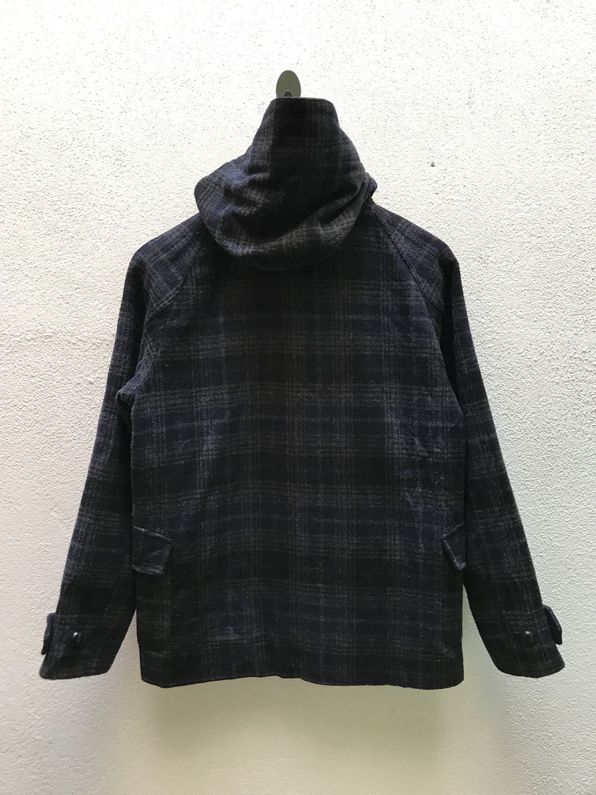Japanese Brand × Other 🔥💢 Wool Checker Coat Zip Up Jacket Size US L / EU 52-54 / 3 - 5 Thumbnail