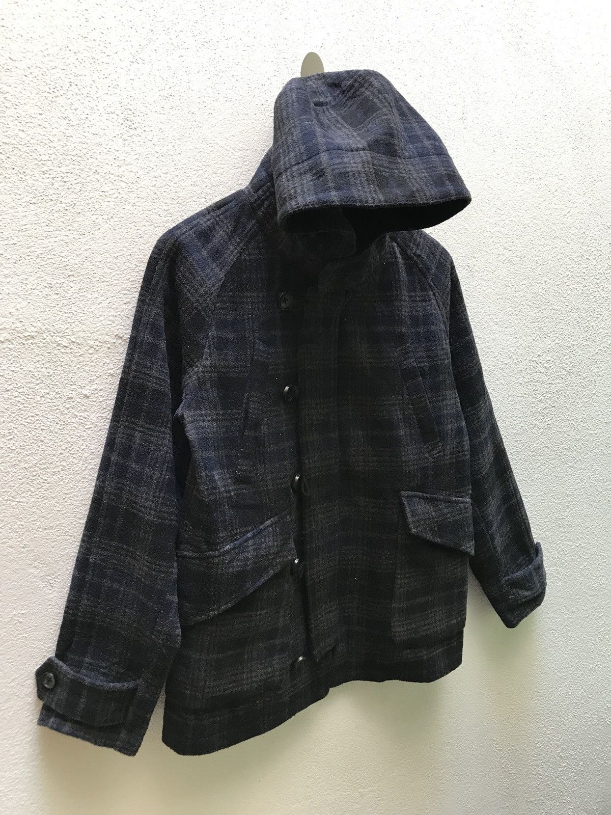 Japanese Brand × Other 🔥💢 Wool Checker Coat Zip Up Jacket Size US L / EU 52-54 / 3 - 3 Thumbnail