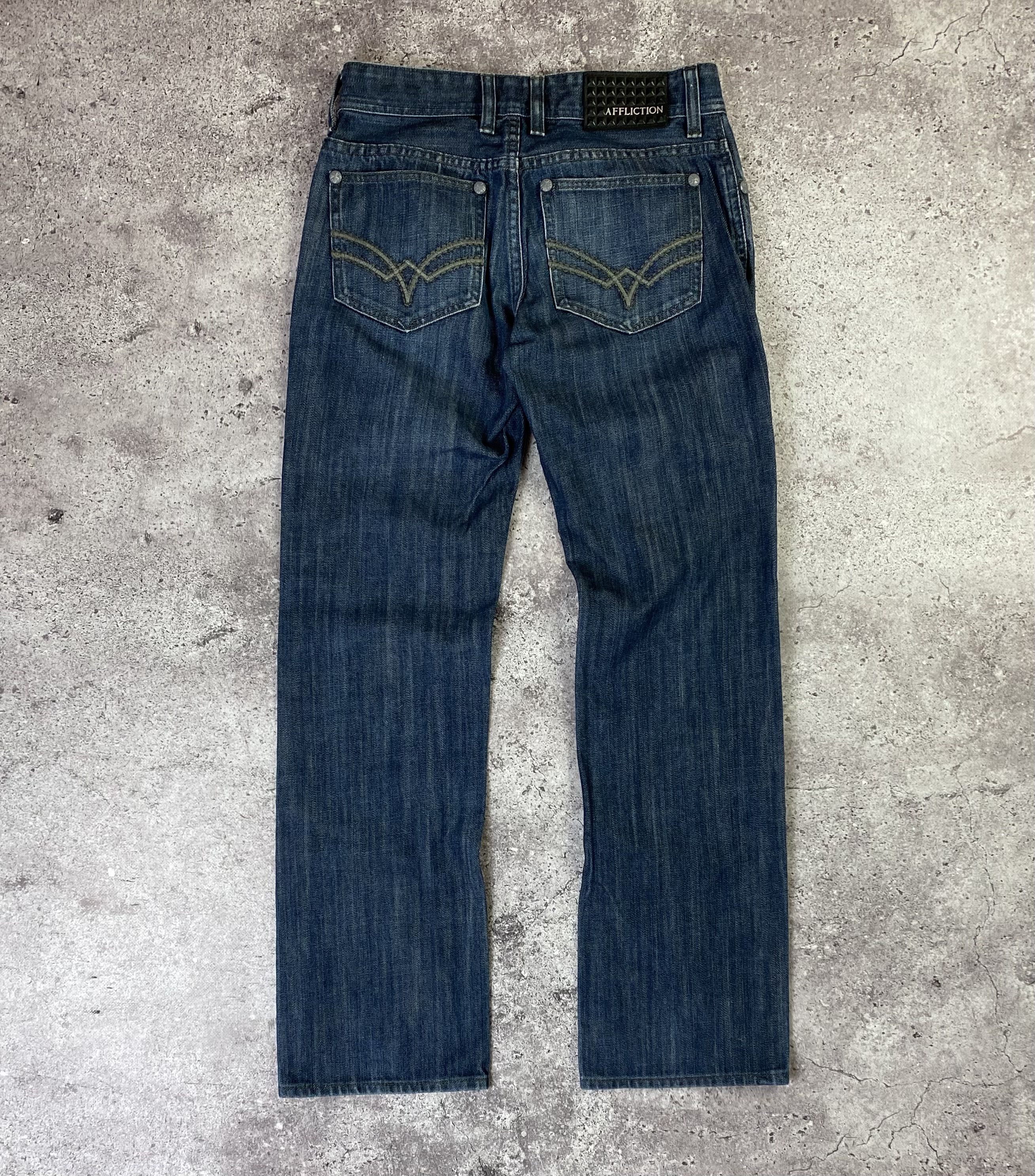 Affliction Vintage y2k Affliction Punk Gothic Opium Rare Jeans Size US 29 - 3 Thumbnail