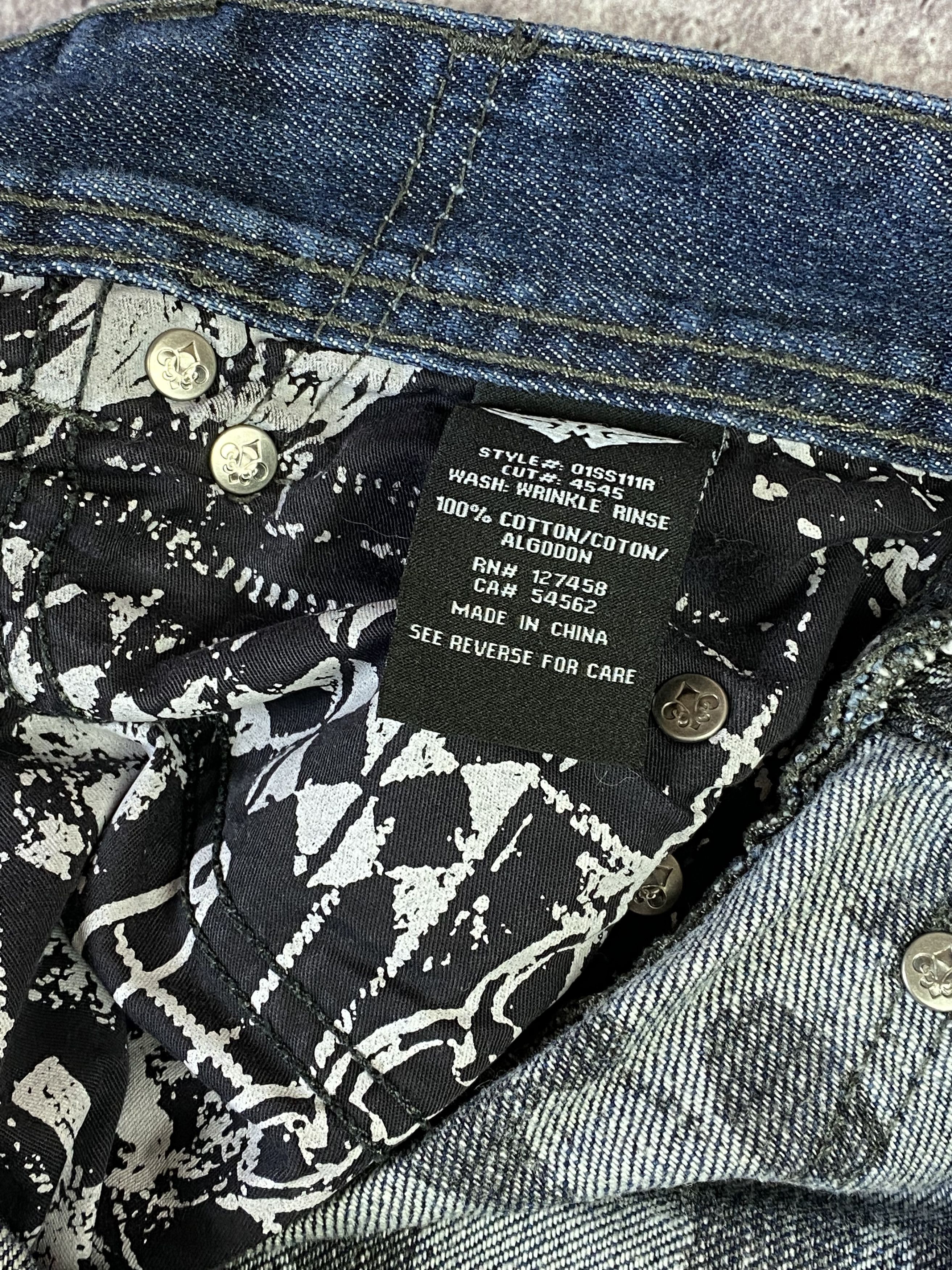 Affliction Vintage y2k Affliction Punk Gothic Opium Rare Jeans Size US 29 - 8 Thumbnail