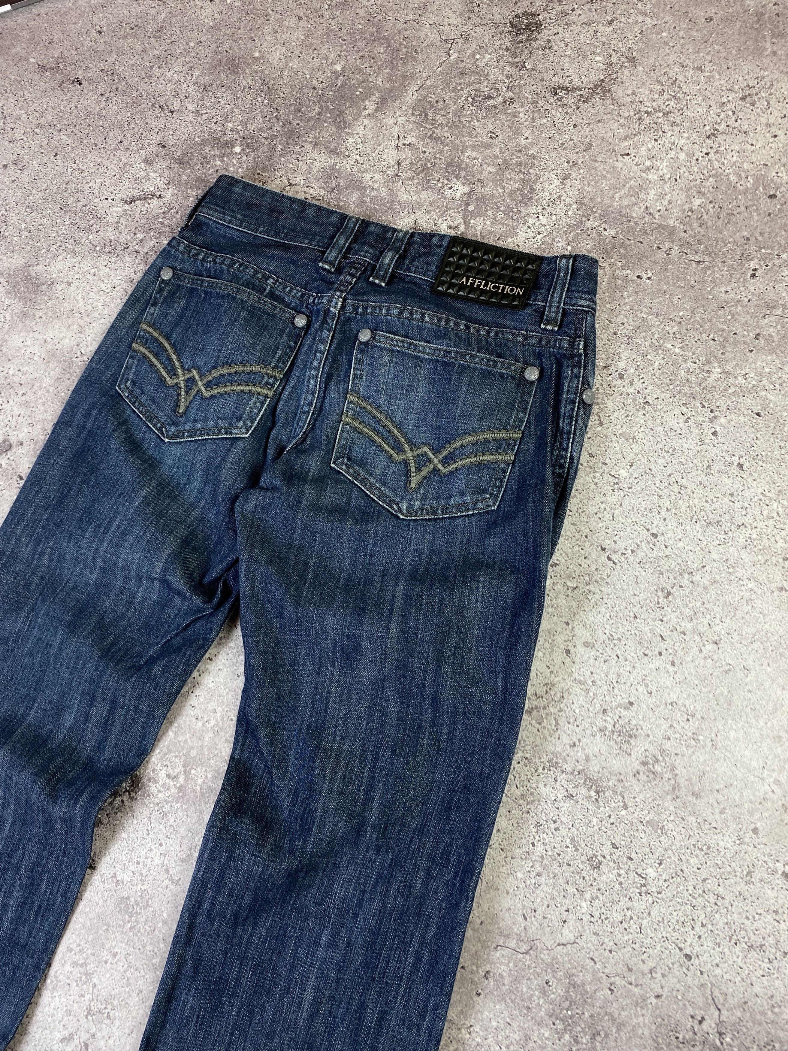 Affliction Vintage y2k Affliction Punk Gothic Opium Rare Jeans Size US 29 - 1 Thumbnail