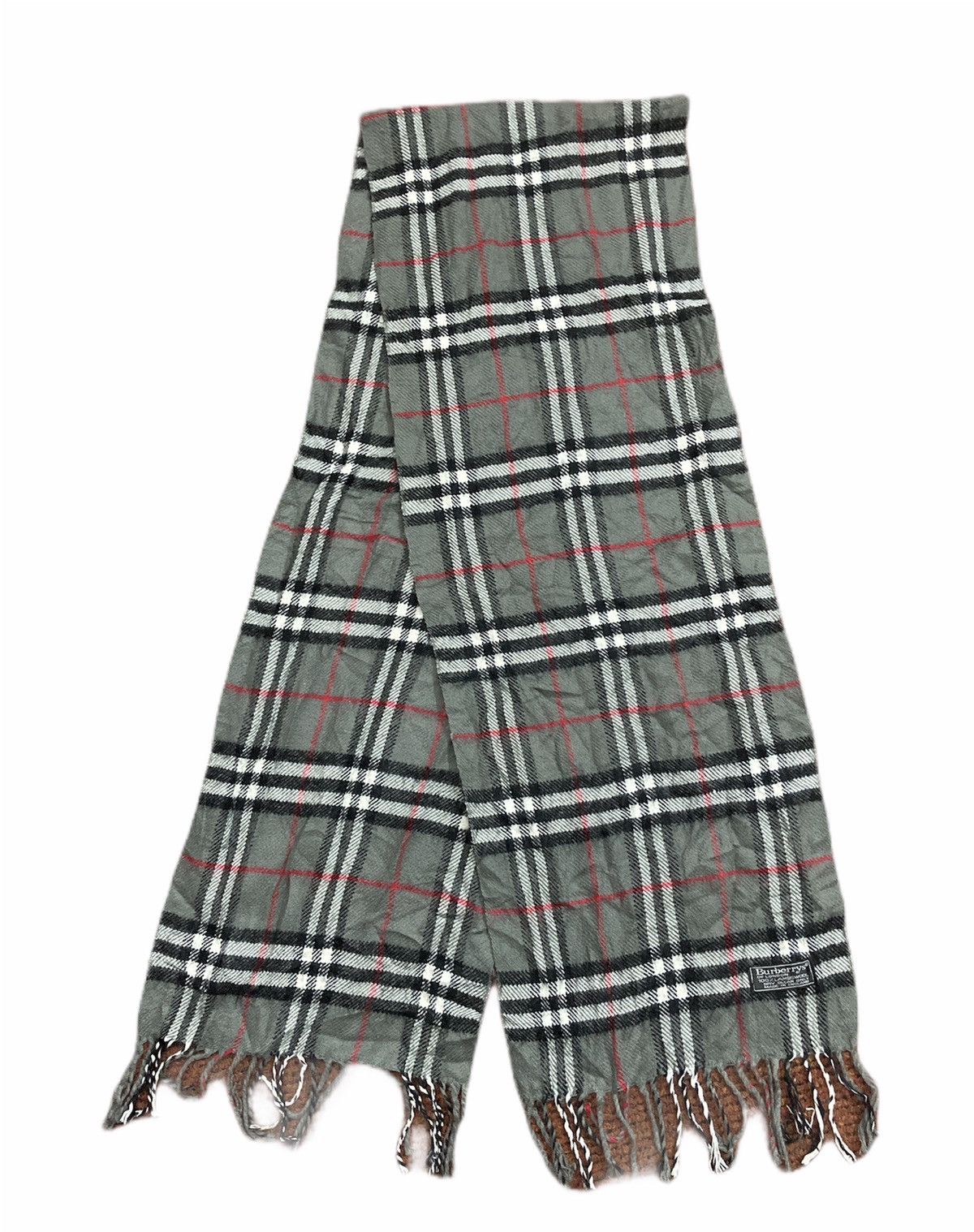 Burberry × Vintage Vintage Burberry Nova Check Lambswool Scarf Size ONE SIZE - 2 Thumbnail