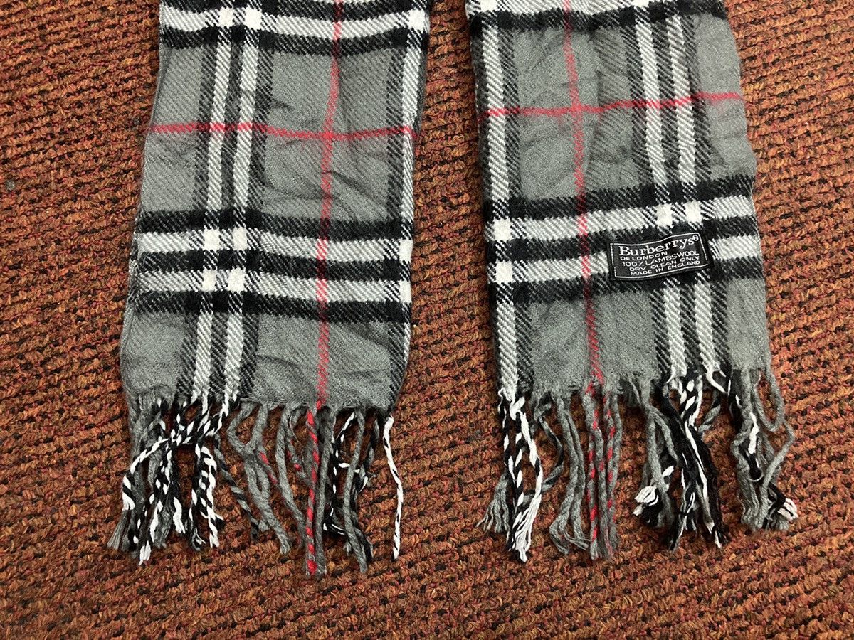 Burberry × Vintage Vintage Burberry Nova Check Lambswool Scarf Size ONE SIZE - 3 Thumbnail