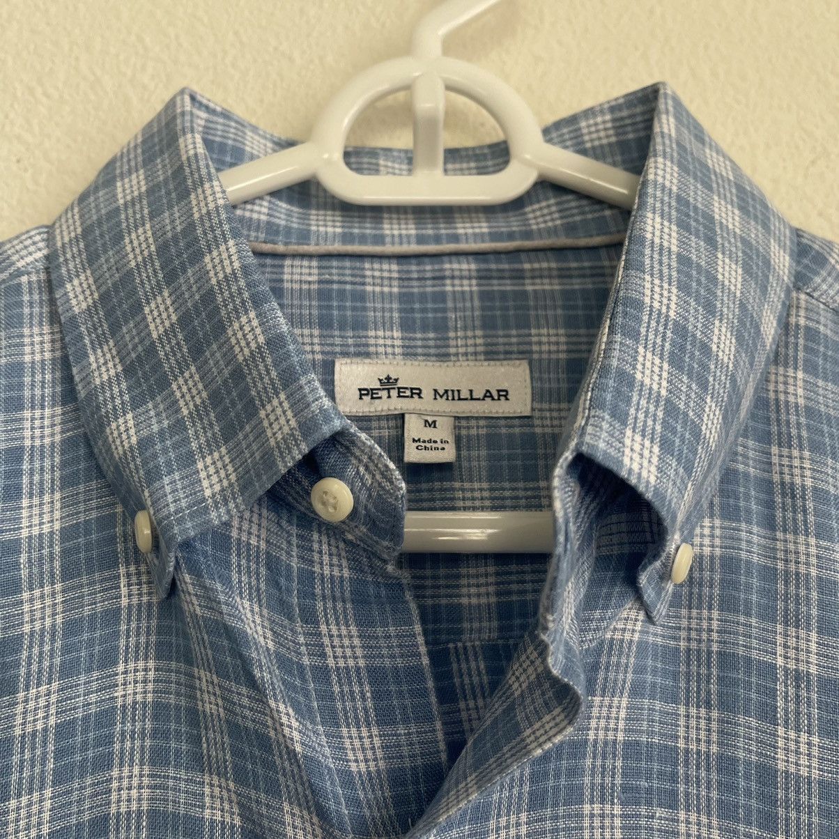 $175 Peter Millar 100% Linen Button Down Long Sleeve Shirt