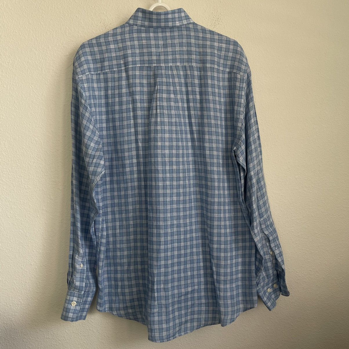 $175 Peter Millar 100% Linen Button Down Long Sleeve Shirt