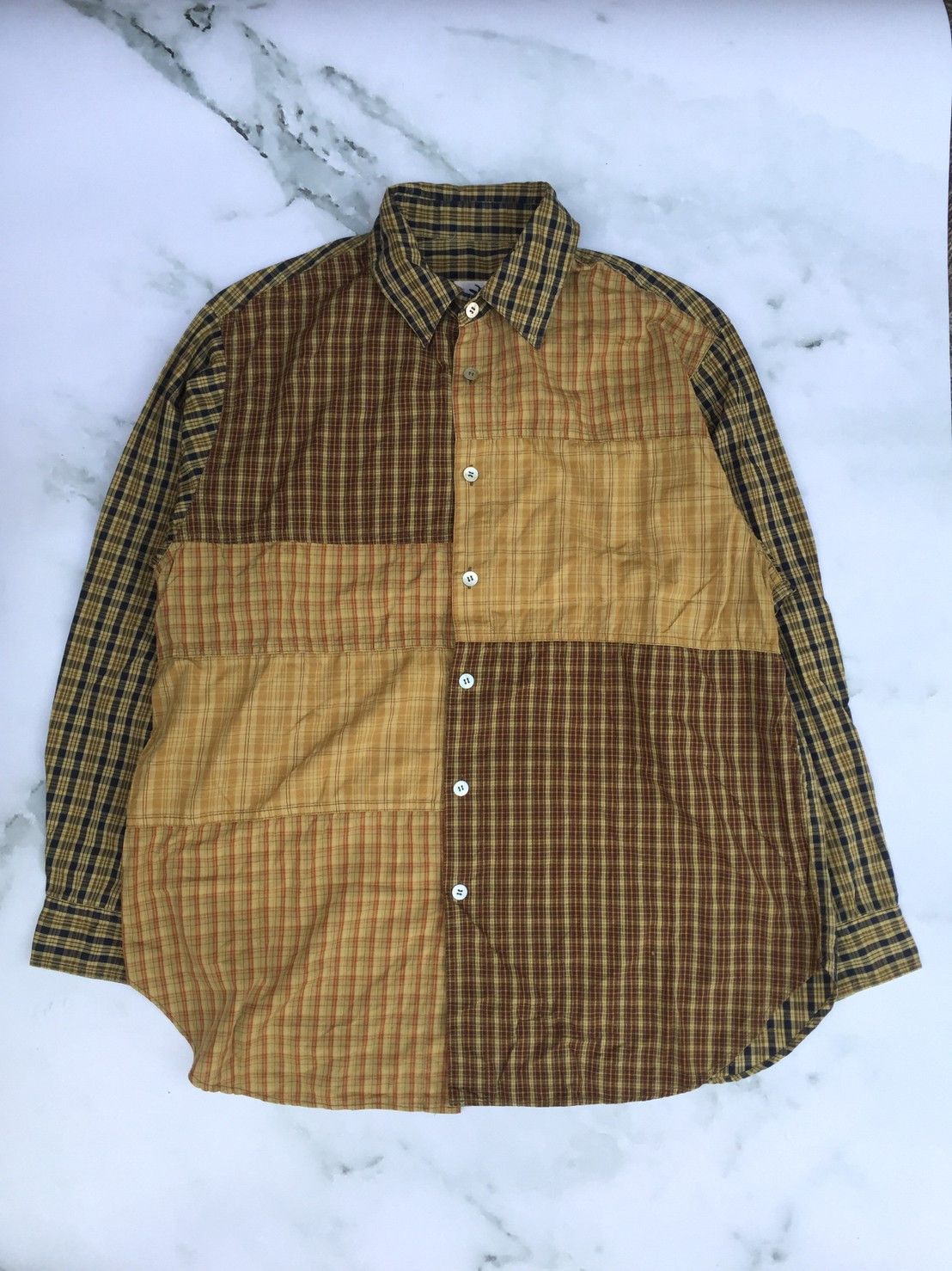 image of Hai Sporting Gear Issey Miyake Patchwork Shirts in Mixed, Men's (Size Medium)