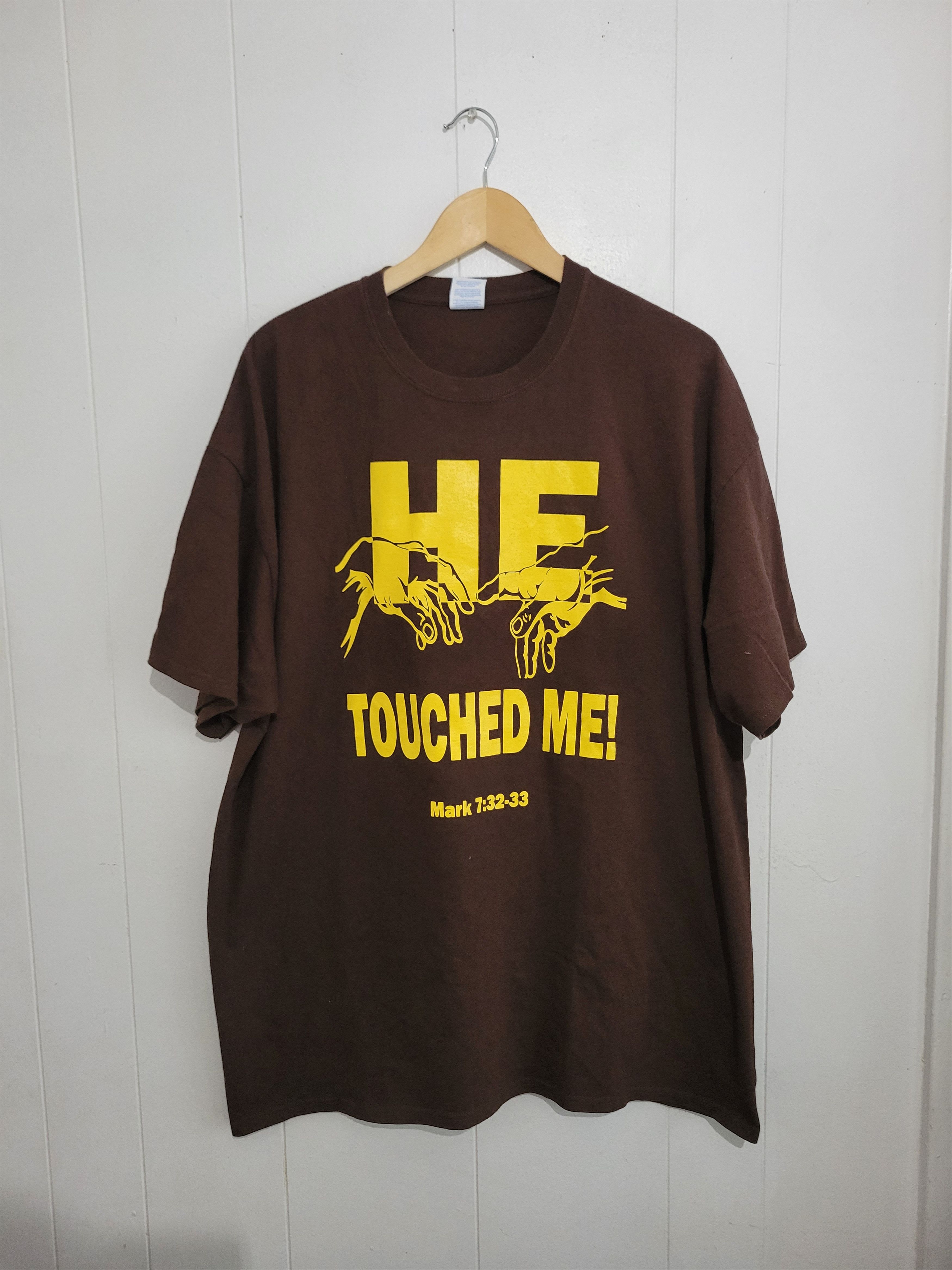 Vintage Jesus touched me T-shirt Size US XL / EU 56 / 4 - 1 Thumbnail