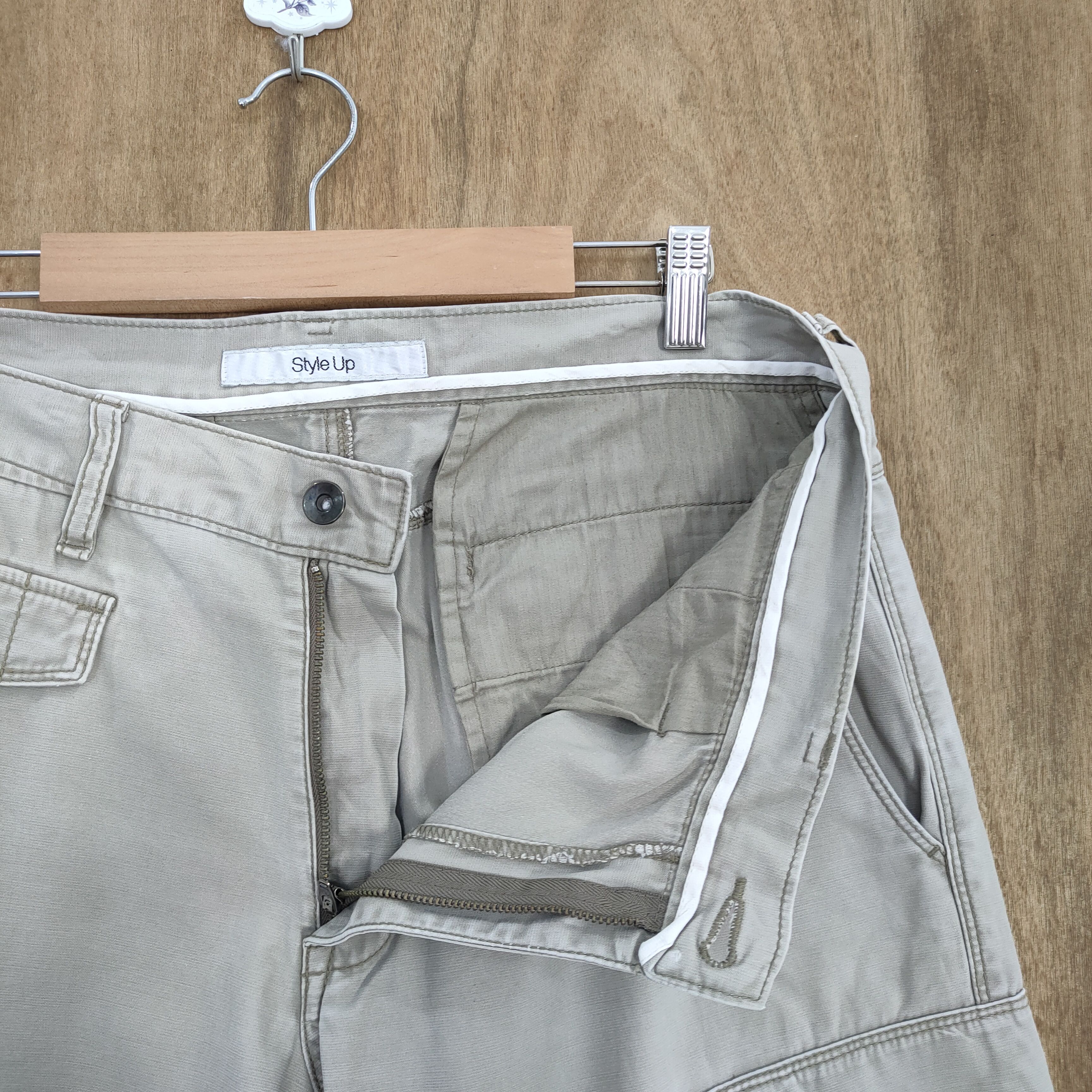 Japanese Brand VINTAGE JAPANESE DOUBLE KNEE CARGO PANTS TROUSERS Size US 33 - 10 Thumbnail