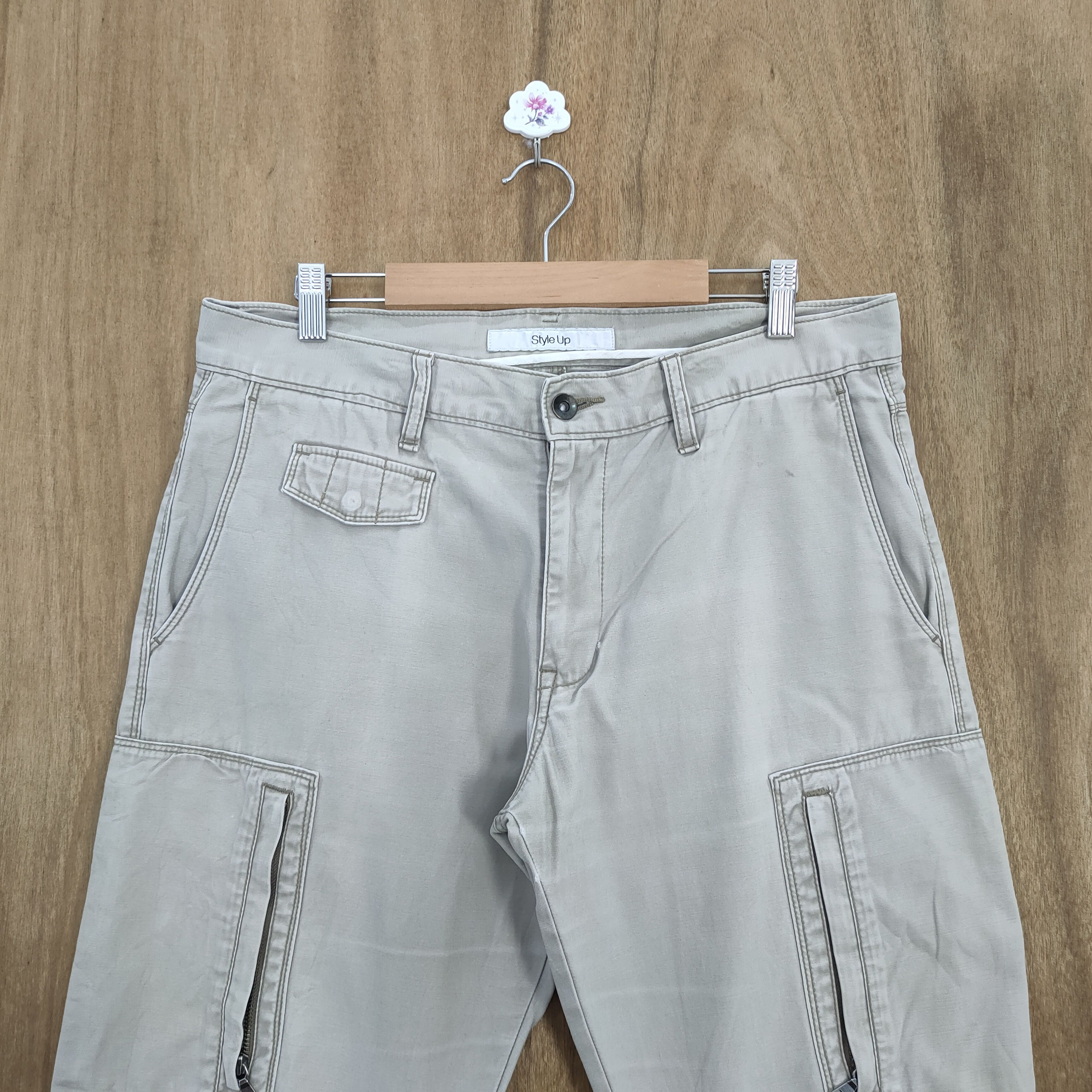 Japanese Brand VINTAGE JAPANESE DOUBLE KNEE CARGO PANTS TROUSERS Size US 33 - 2 Thumbnail
