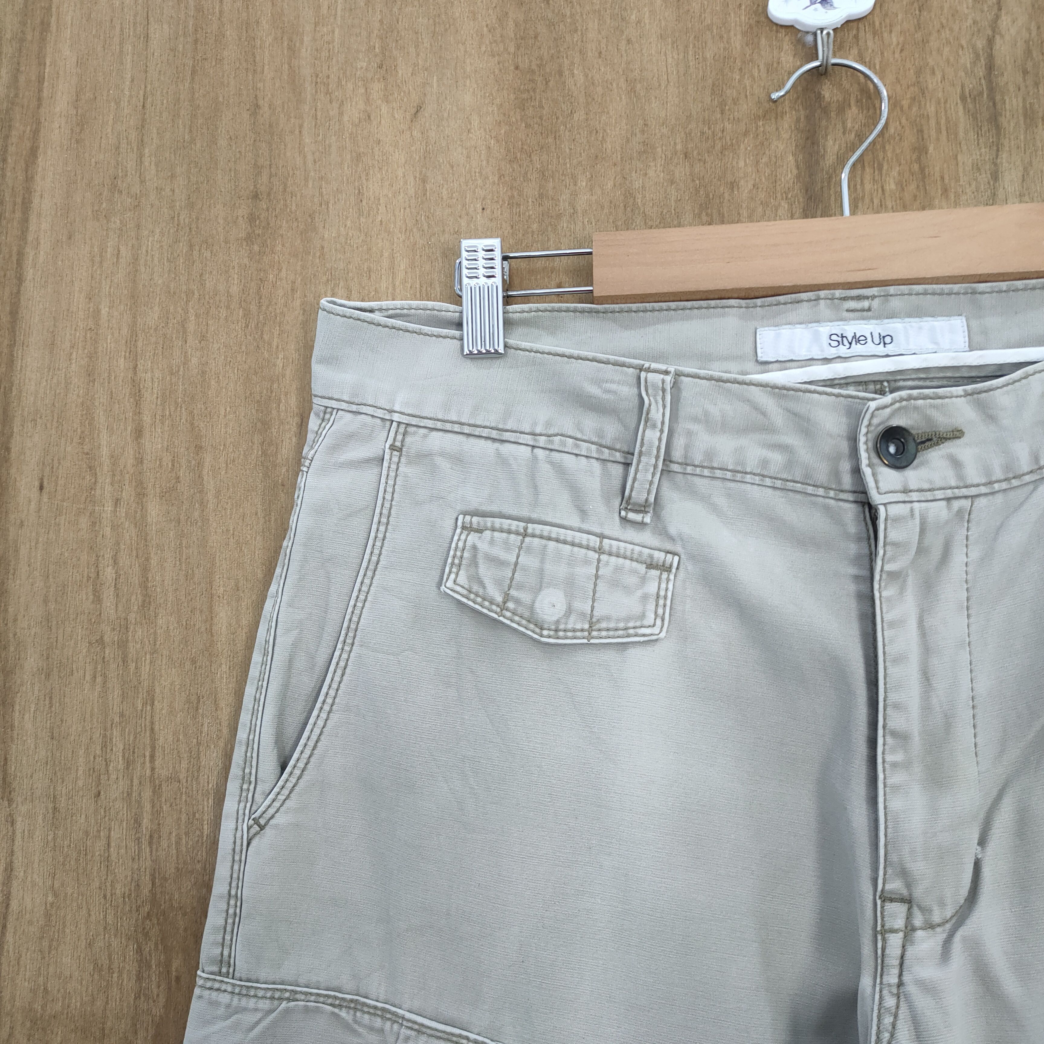 Japanese Brand VINTAGE JAPANESE DOUBLE KNEE CARGO PANTS TROUSERS Size US 33 - 4 Thumbnail
