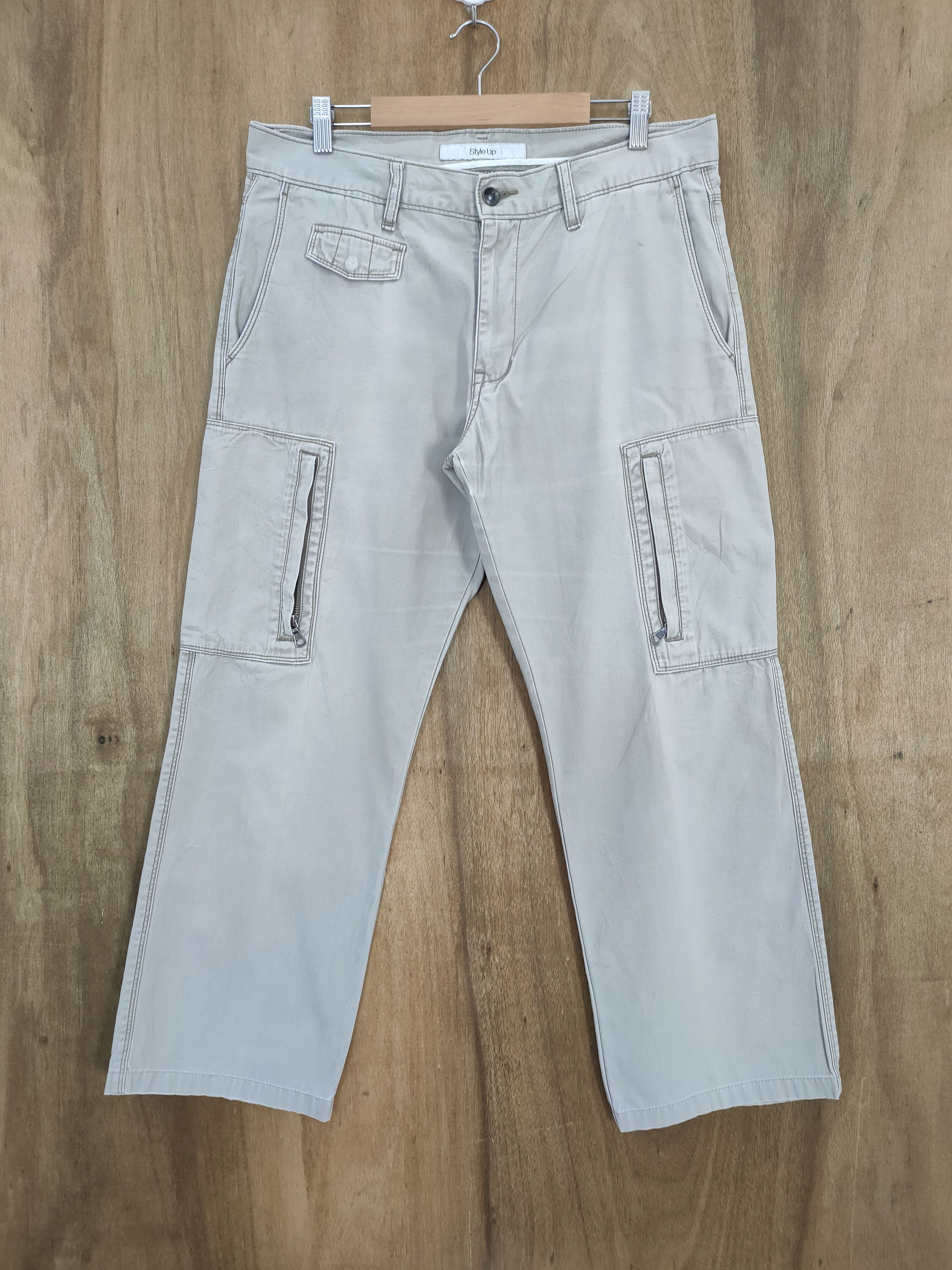 Japanese Brand VINTAGE JAPANESE DOUBLE KNEE CARGO PANTS TROUSERS Size US 33 - 1 Thumbnail