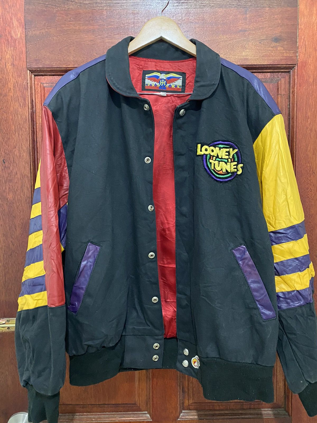 Jeff Hamilton × Vintage × Warner Bros 1994 Jeff Hamilton Warner Bros Looney Tunes Leather Jacket Size US L / EU 52-54 / 3 - 3 Thumbnail