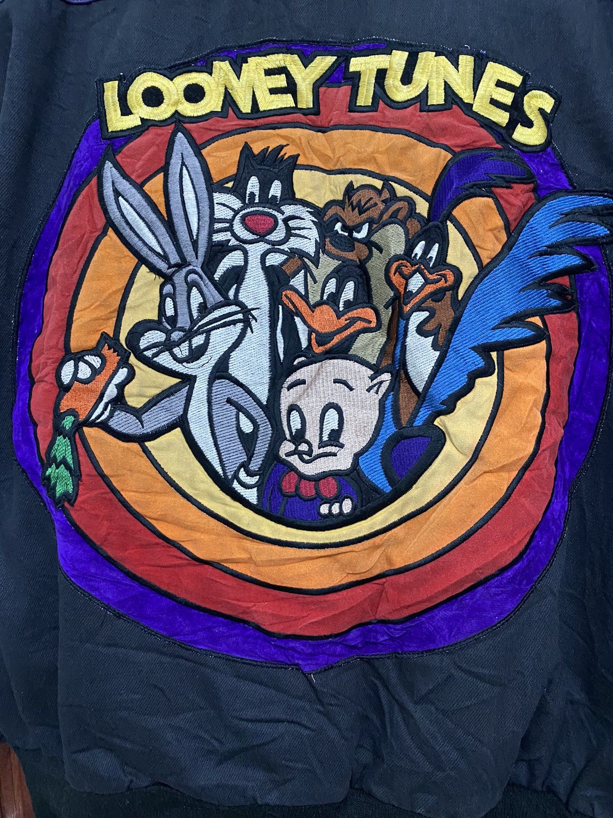 Jeff Hamilton × Vintage × Warner Bros 1994 Jeff Hamilton Warner Bros Looney Tunes Leather Jacket Size US L / EU 52-54 / 3 - 4 Thumbnail