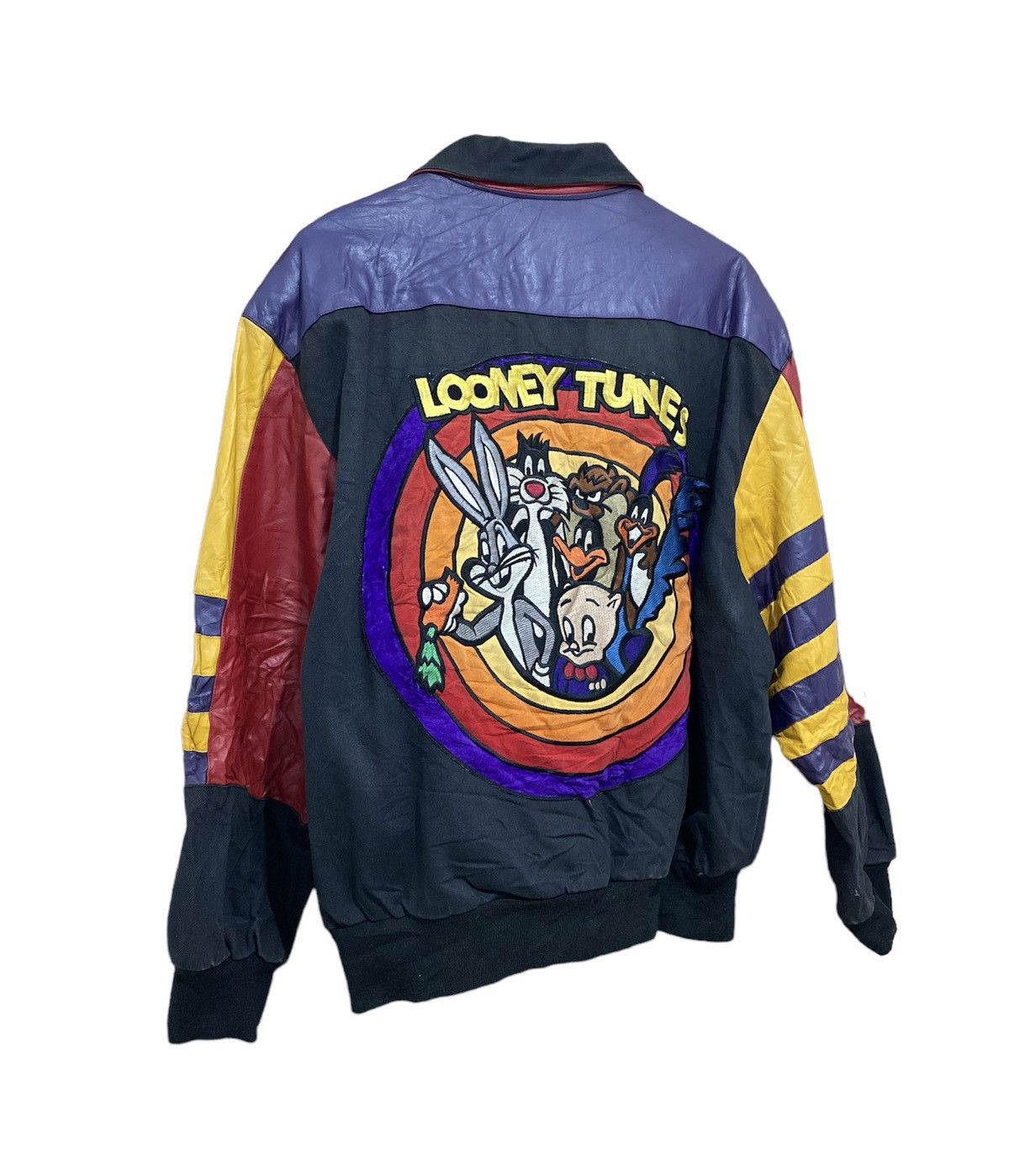 Jeff Hamilton × Vintage × Warner Bros 1994 Jeff Hamilton Warner Bros Looney Tunes Leather Jacket Size US L / EU 52-54 / 3 - 1 Thumbnail