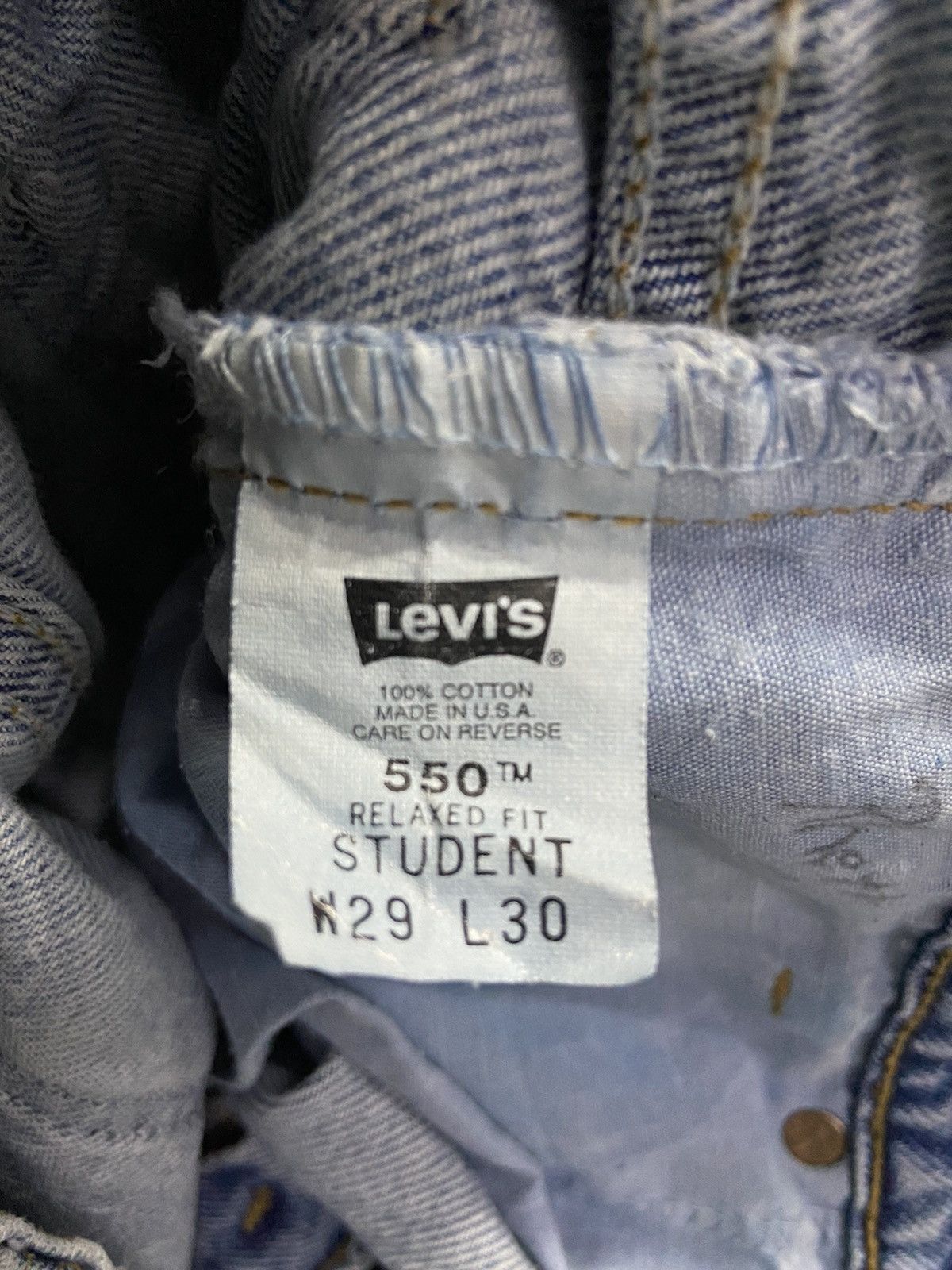 Levi's × Vintage Vintage Levi’s 550 Relaxed Fit Light Blue Wash Denim Pants Size US 29 - 18 Thumbnail