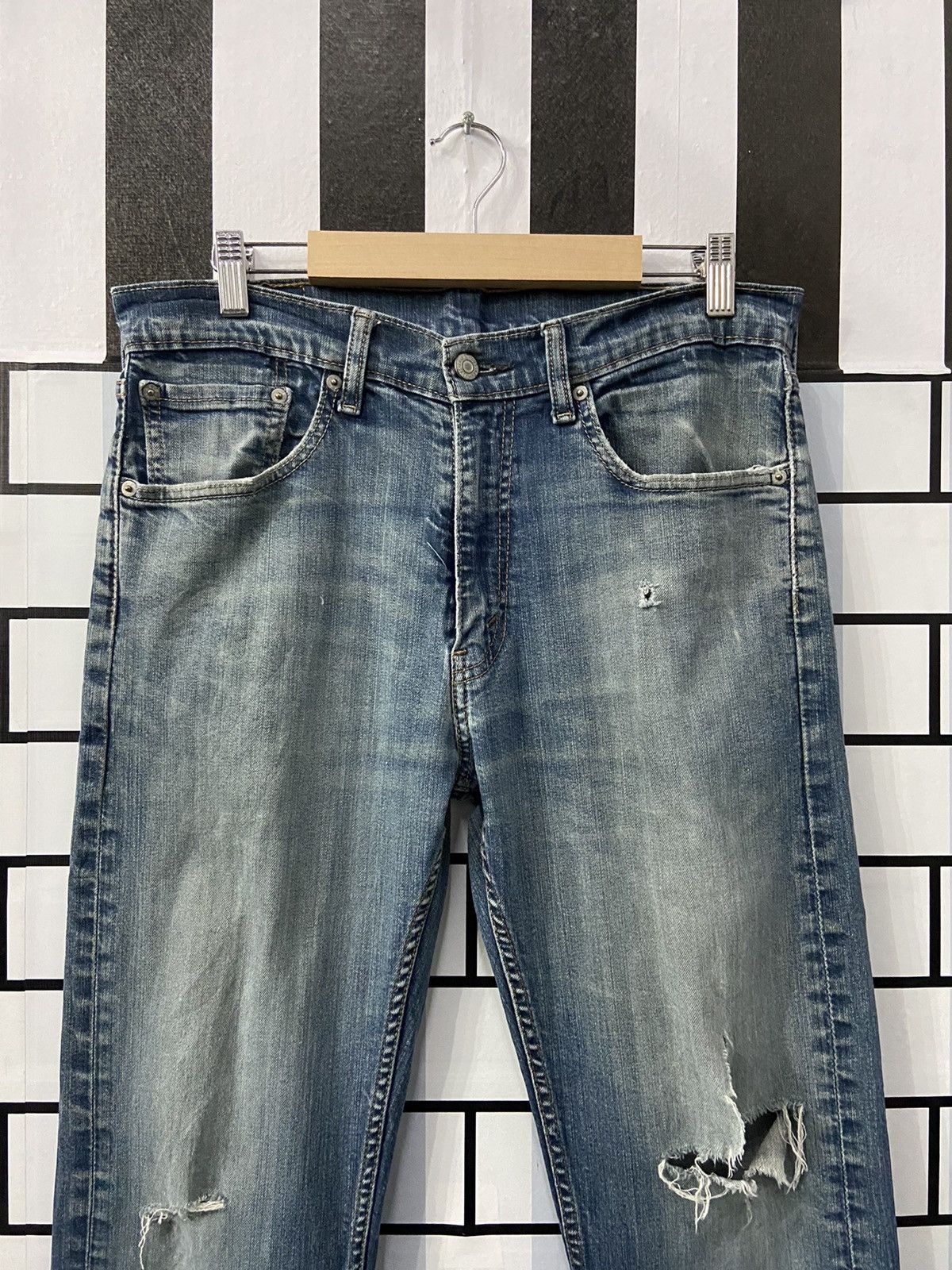 Levi's × Vintage Vintage Levi’s 505 Distressed Denim Pants 32X32 Size US 32 / EU 48 - 3 Thumbnail
