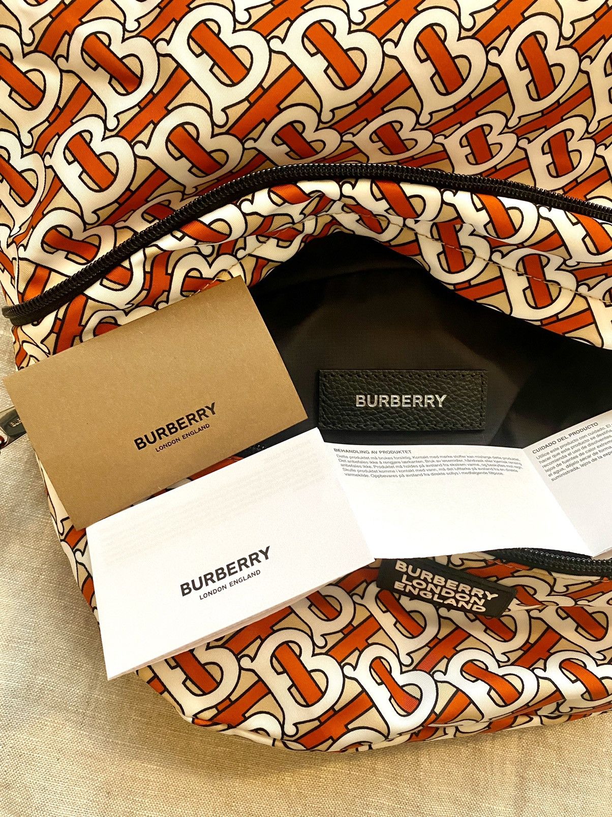 Burberry Burberry nylon monogram belt bag backpack kids new Size ONE SIZE - 3 Thumbnail