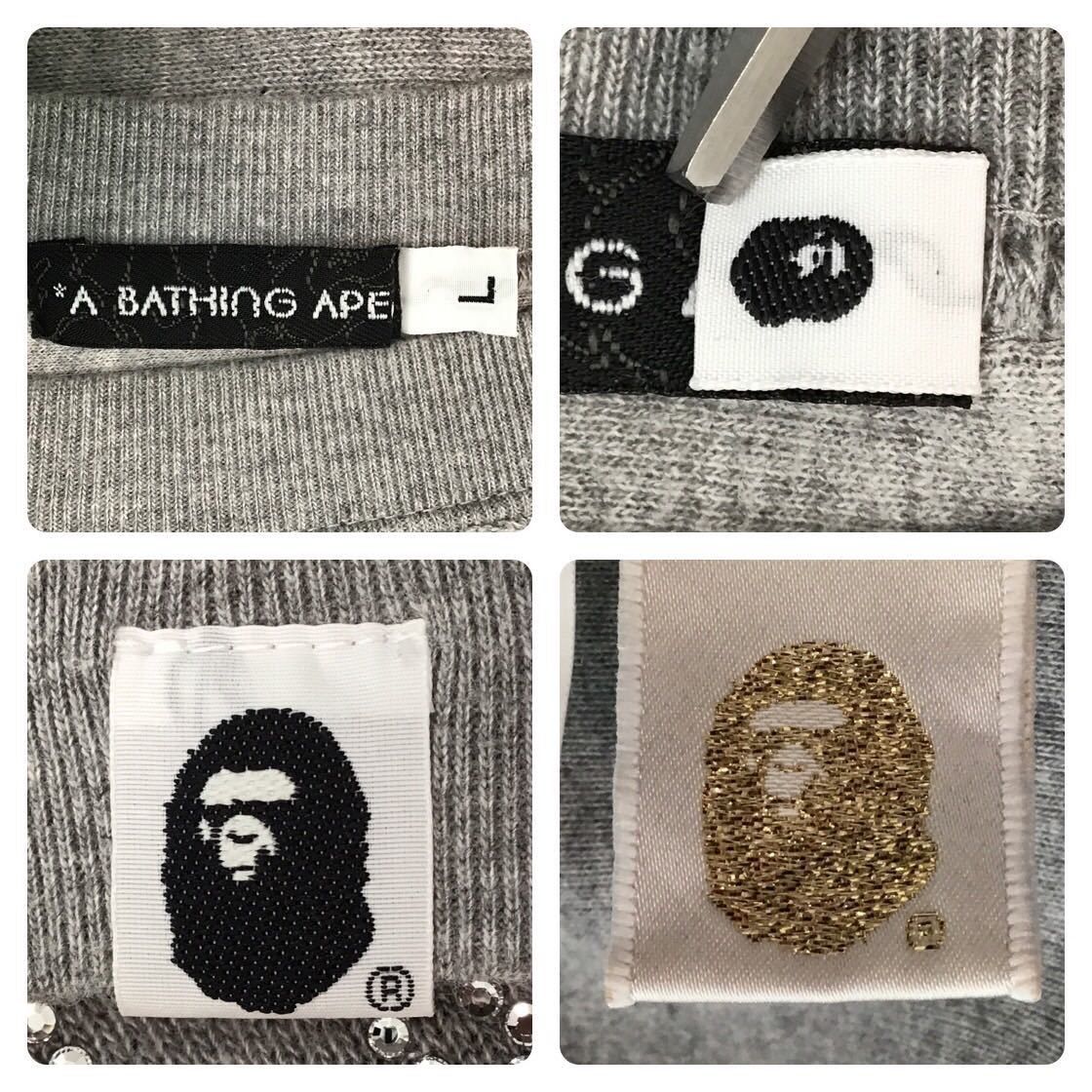 Bape × Swarovski ✨Swarovski✨ BAPE College Logo Sweat shirt a bathing ape Size US L / EU 52-54 / 3 - 7 Thumbnail