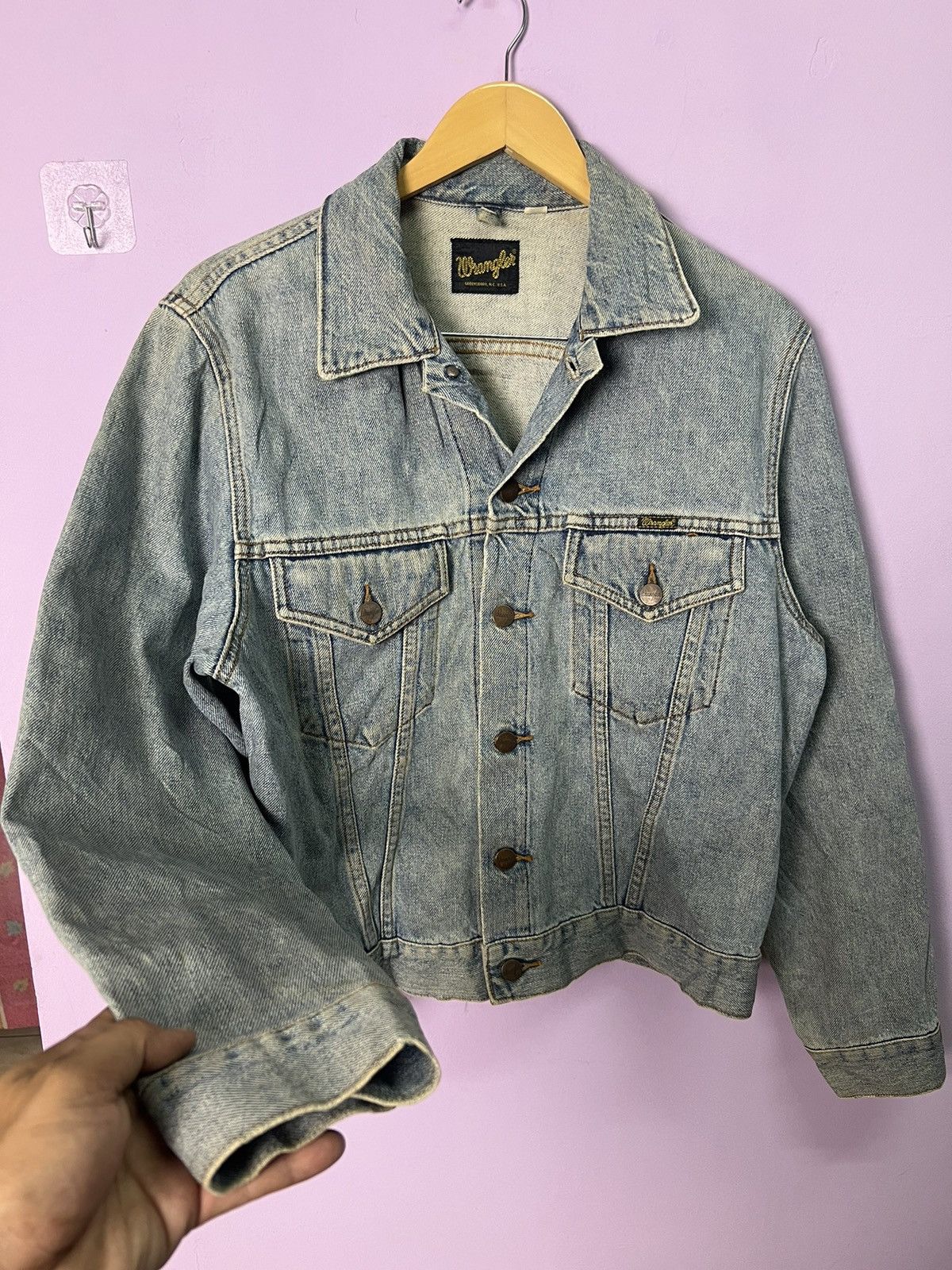 Wrangler 🔥Vintage 70s Wrangler Trucker Denim Size US S / EU 44-46 / 1 - 2 Thumbnail