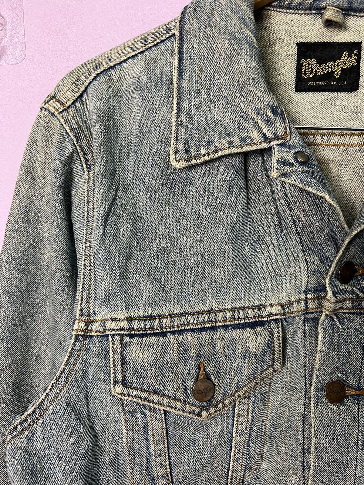 Wrangler 🔥Vintage 70s Wrangler Trucker Denim Size US S / EU 44-46 / 1 - 10 Thumbnail