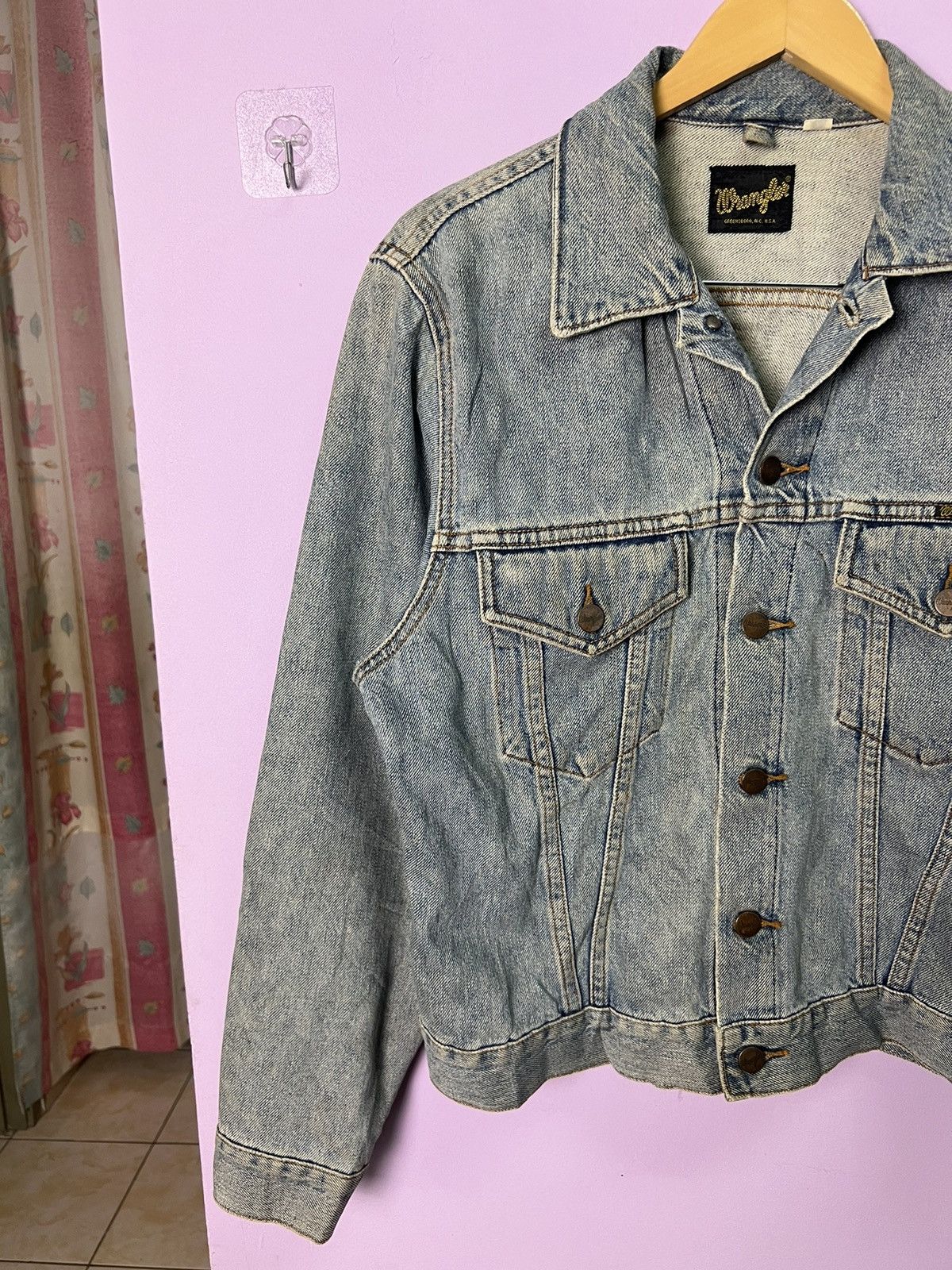 Wrangler 🔥Vintage 70s Wrangler Trucker Denim Size US S / EU 44-46 / 1 - 4 Thumbnail