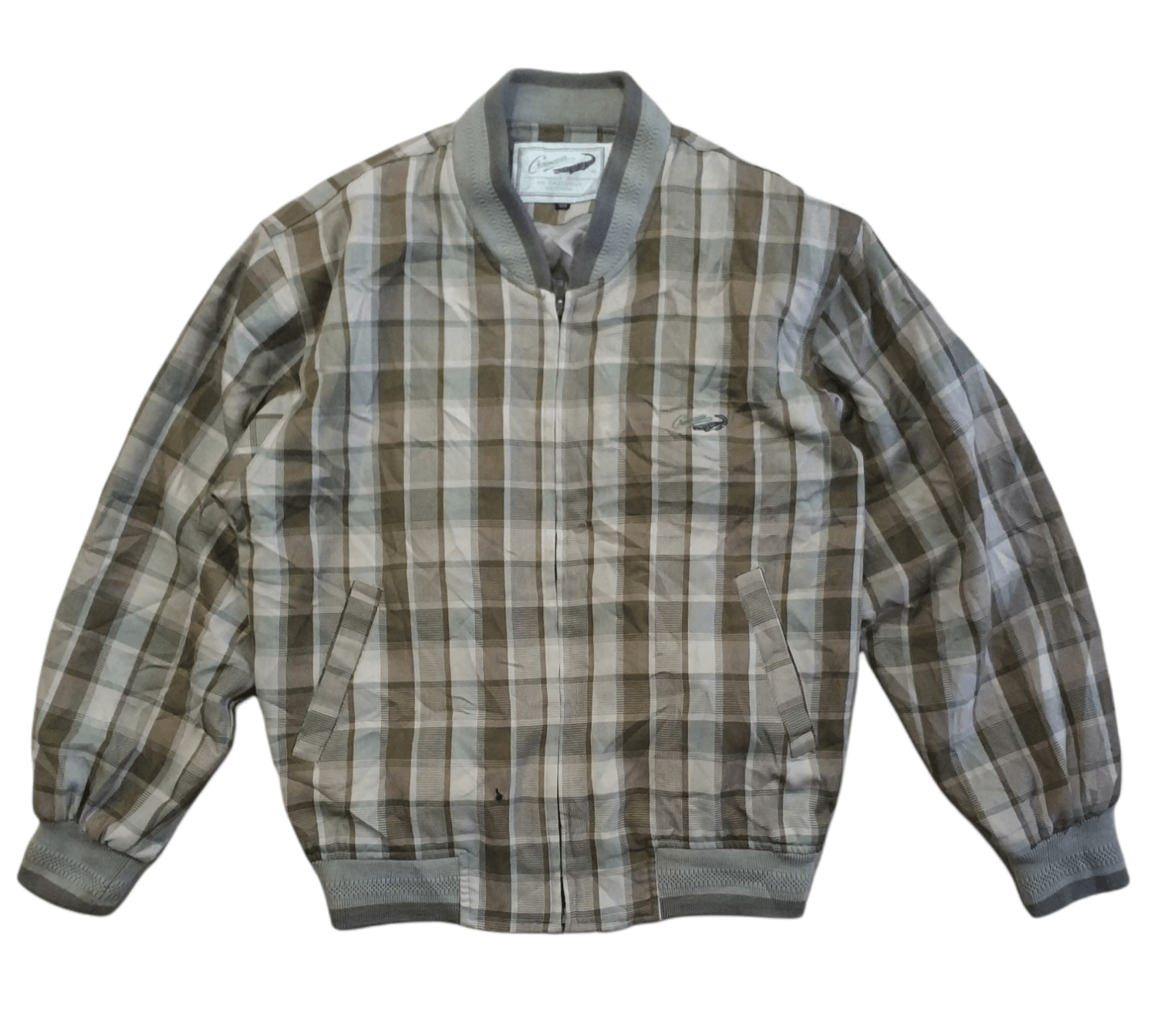 Japanese Brand 🔥Vintage Crocodile Checkered Zipper Jacket Size US L / EU 52-54 / 3 - 1 Thumbnail