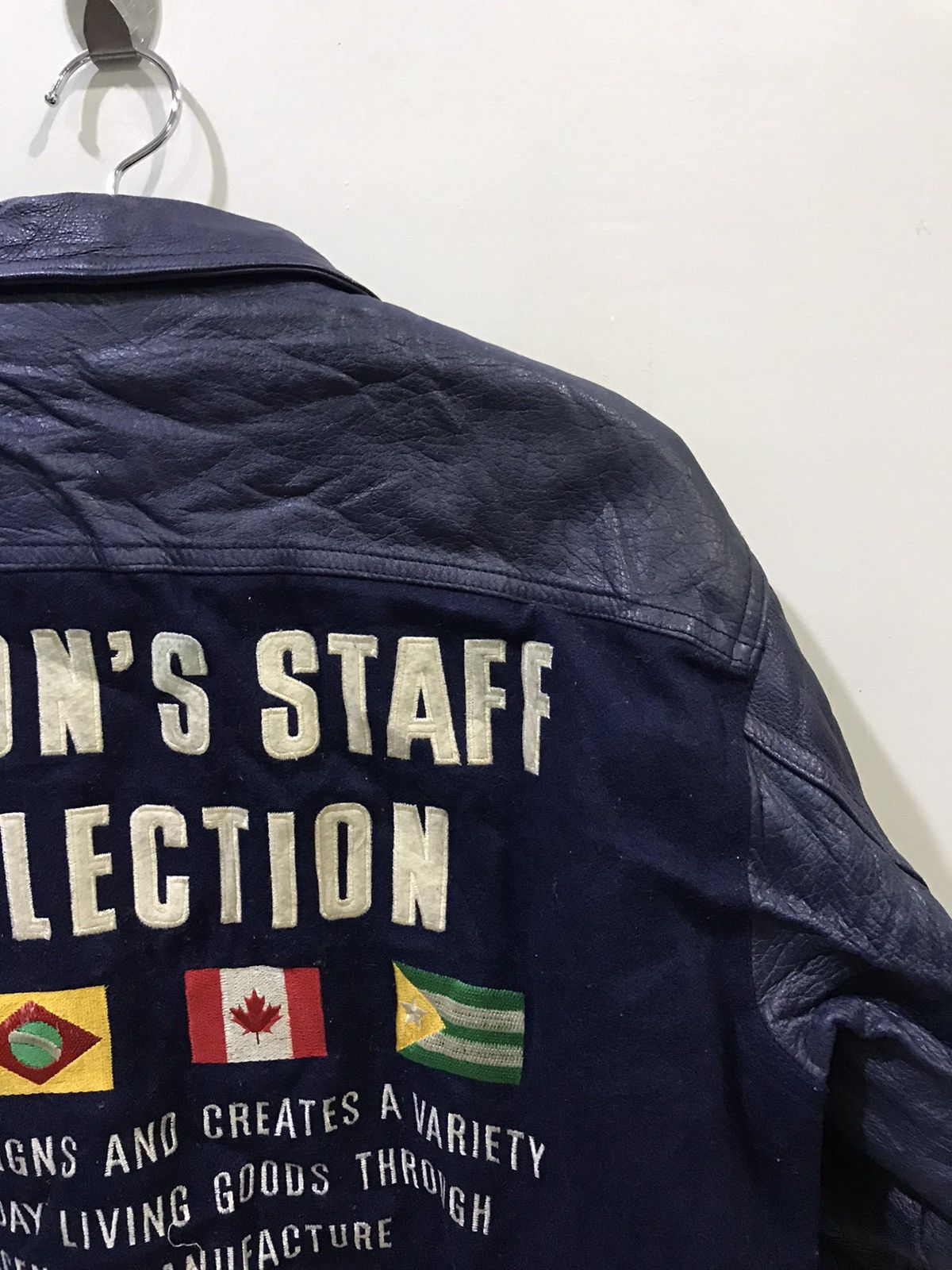 PERSON'S PERSONS Vintage Leather Sleeve Flag Spell Out Vrsity Jacket Size US S / EU 44-46 / 1 - 9 Thumbnail