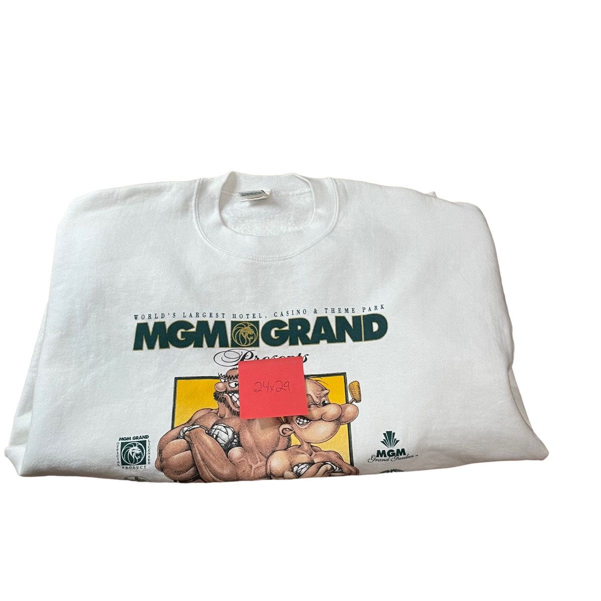 Disney Vintage Popeye MGM Grand Boxing Parody Cartoon Sweatshirt Size US XL / EU 56 / 4 - 8 Thumbnail
