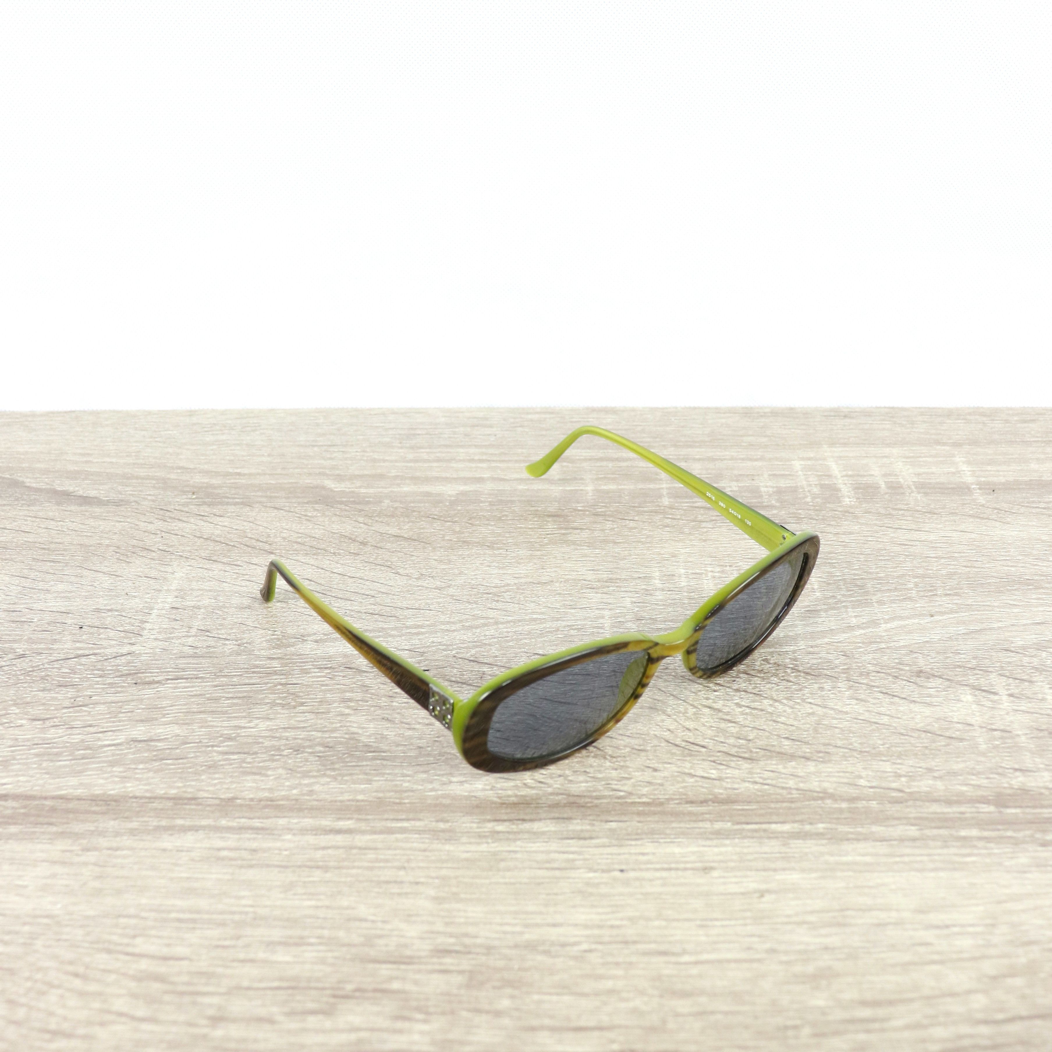 image of Archival Clothing x Avant Garde Ferragamo Oval Kurt Cobain Style Sunglasses in Green, Men's