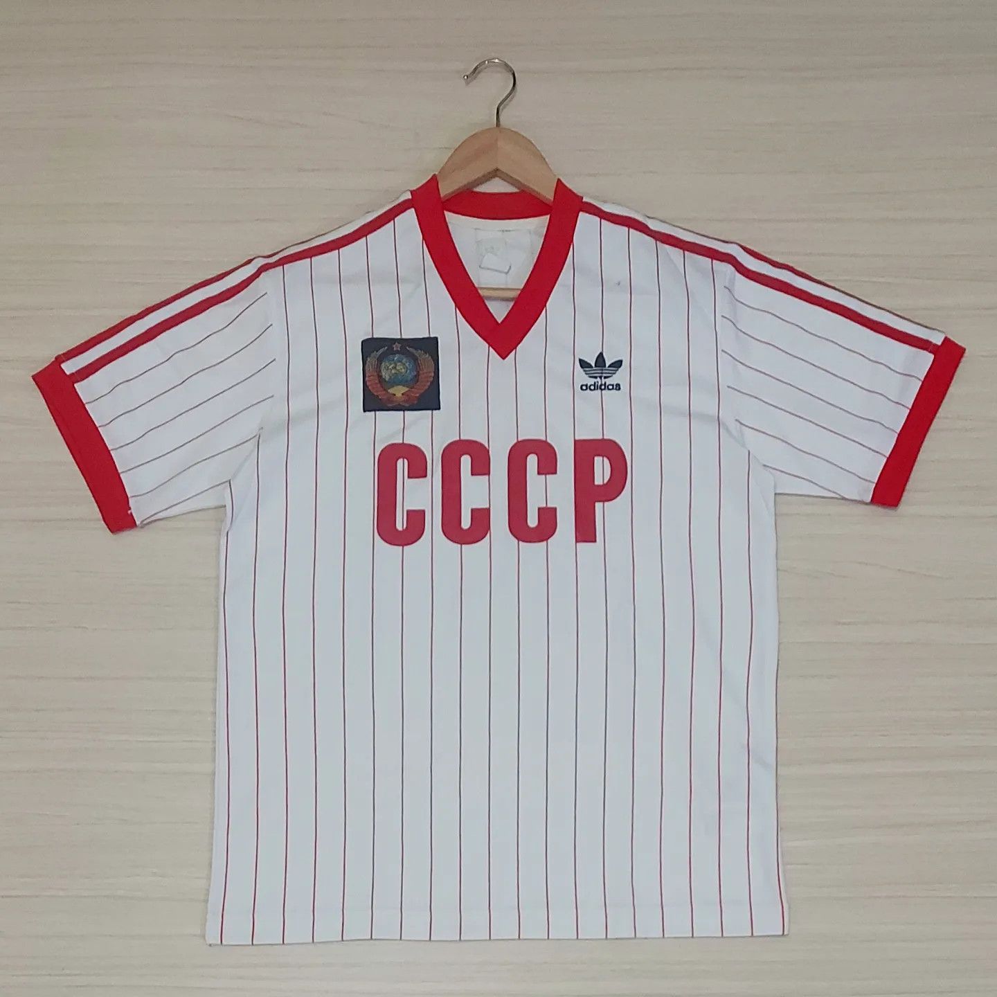 image of Adidas Cccp 1982 Reissue Jersey (2004) in Red White, Men's (Size Medium)