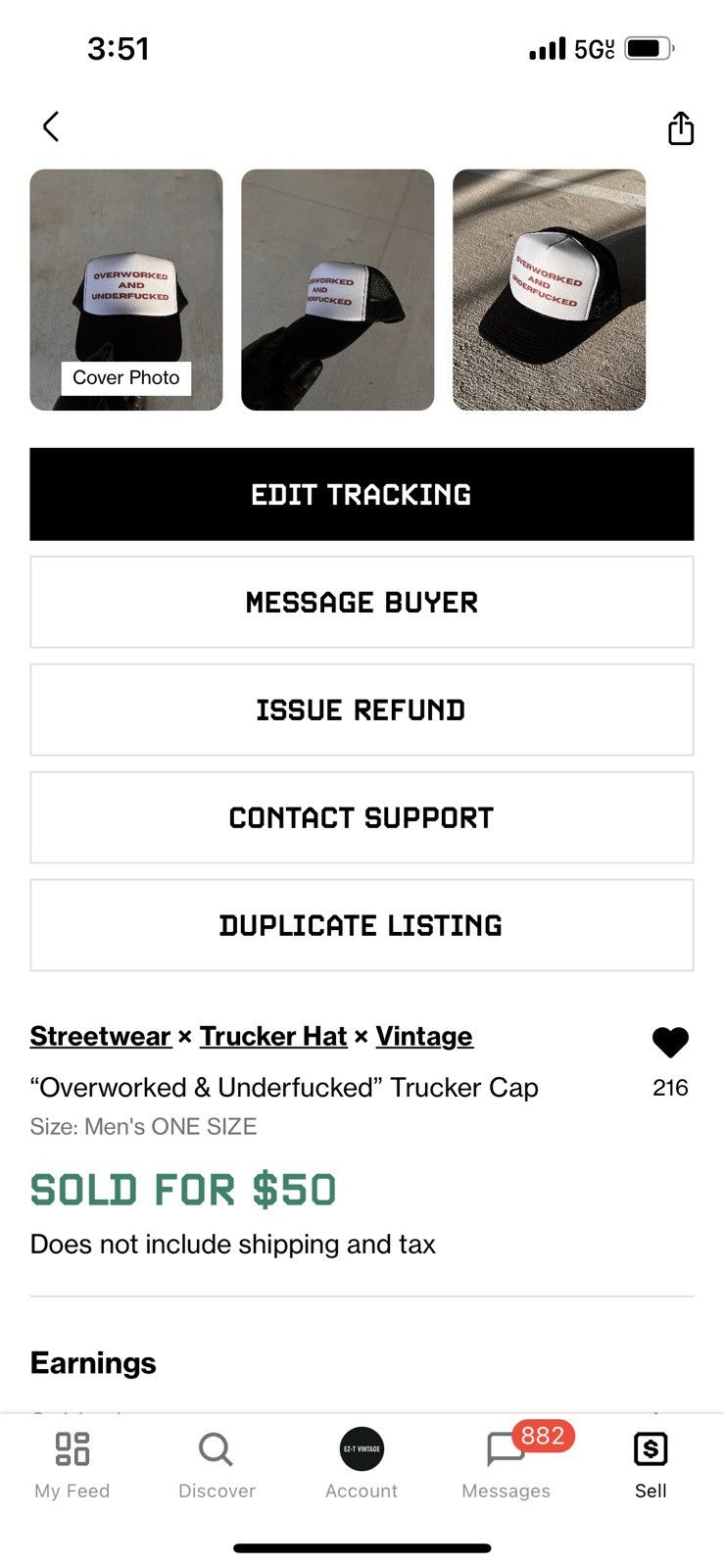 Other “Overworked & Underfucked” Trucker Cap Size ONE SIZE - 4 Thumbnail