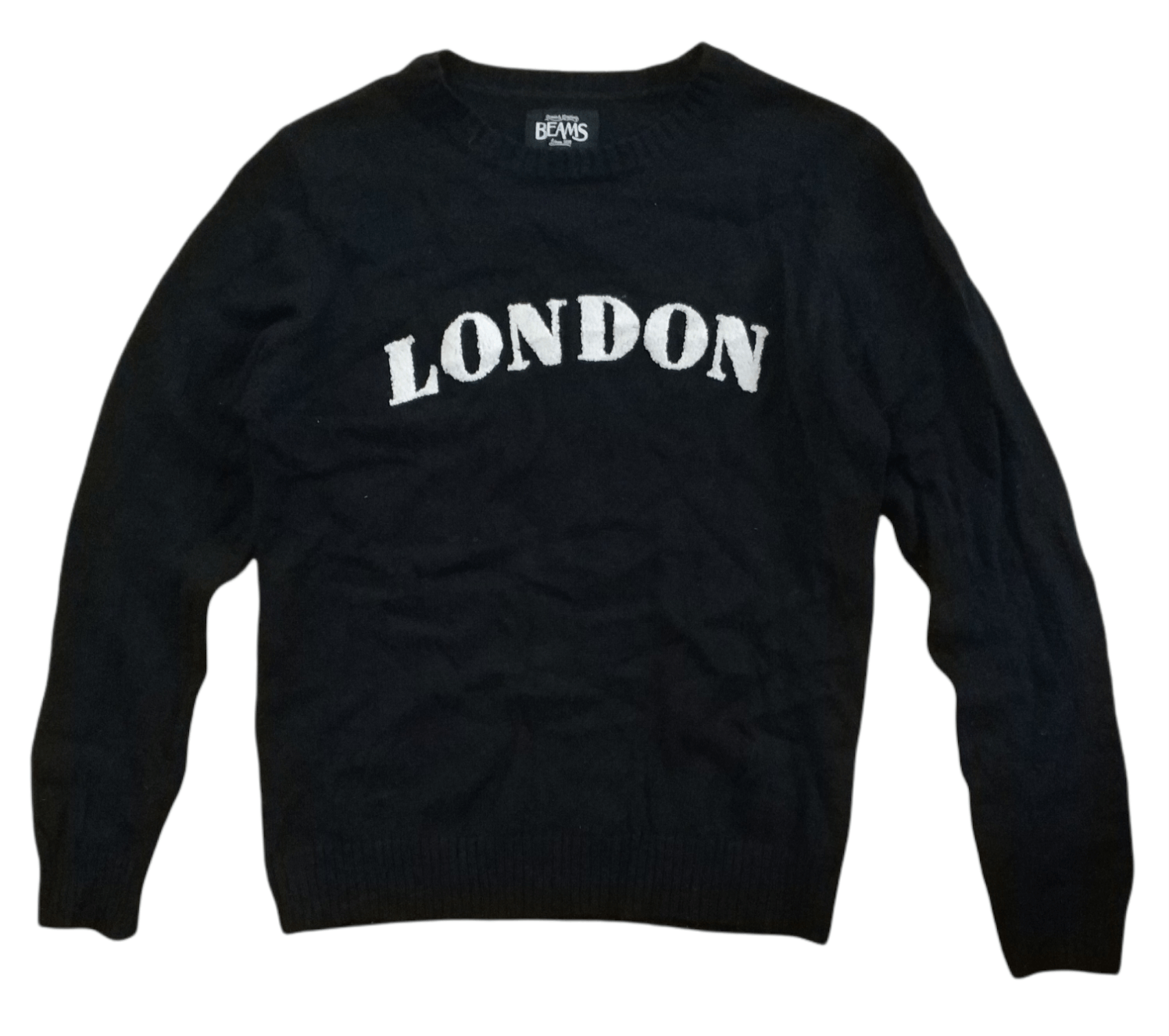 Beams Plus 🔥Black Wool Beams London Knitwear Crewneck Sweatshirt Size US S / EU 44-46 / 1 - 1 Thumbnail