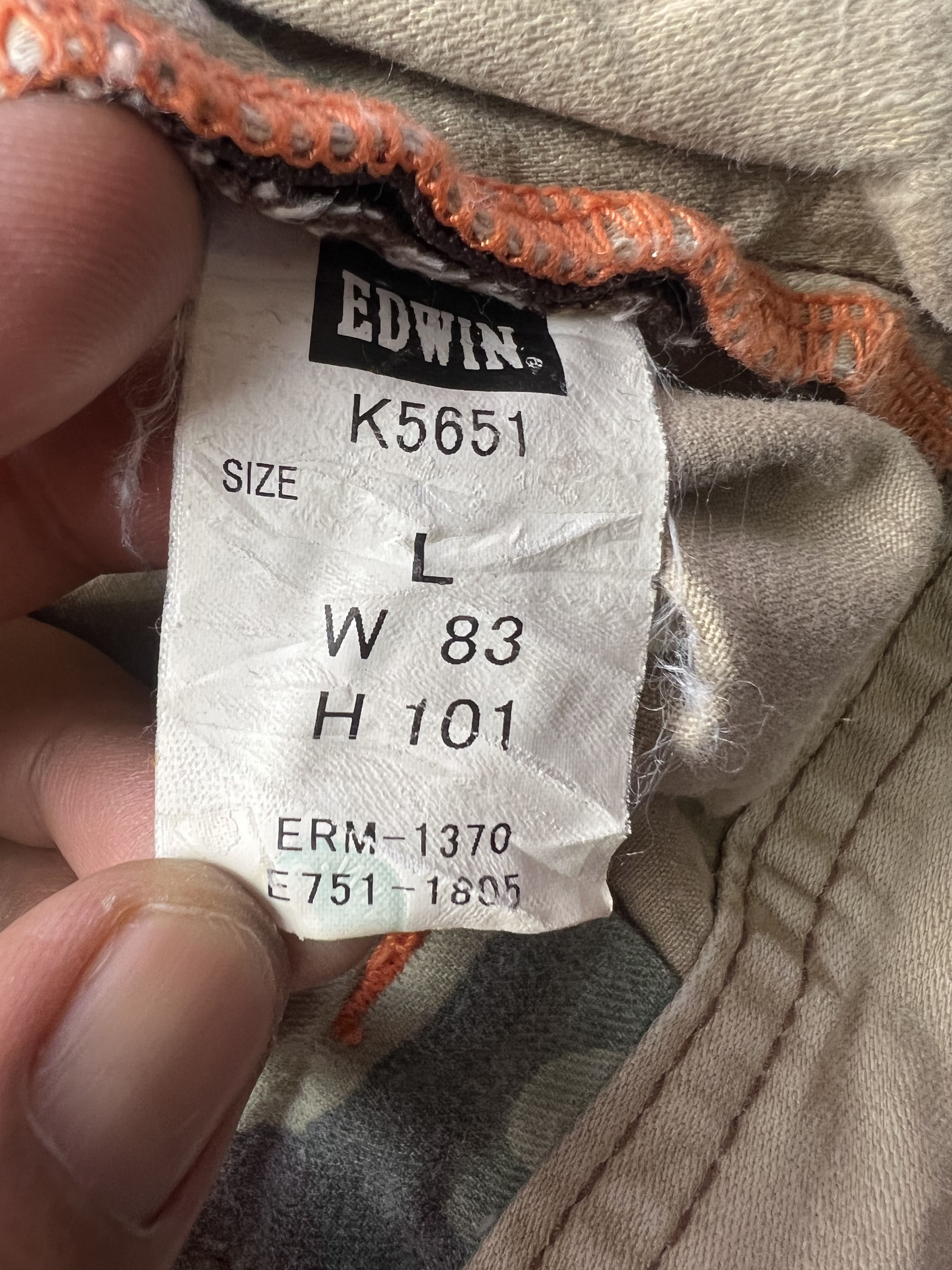 Edwin 🔥Vintage Rare Edwin 505 Khaki Cargo Pants Size US 35 - 17 Thumbnail