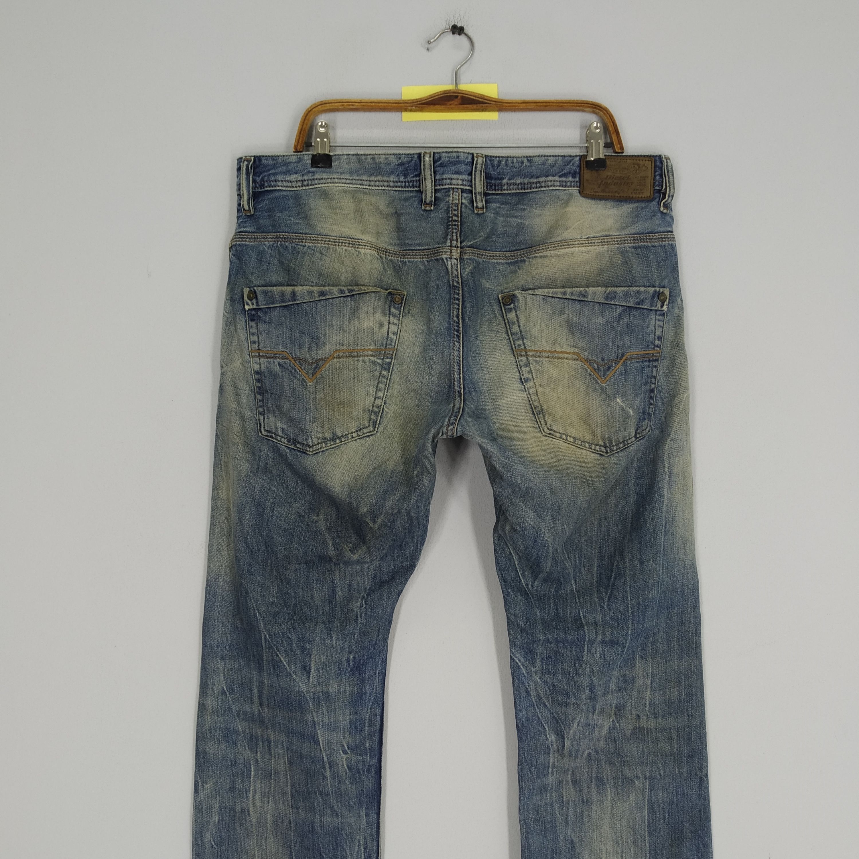 Diesel Vintage 90's Diesel Industry Stonewash Ripped Denim Jeans Size US 39 - 4 Thumbnail