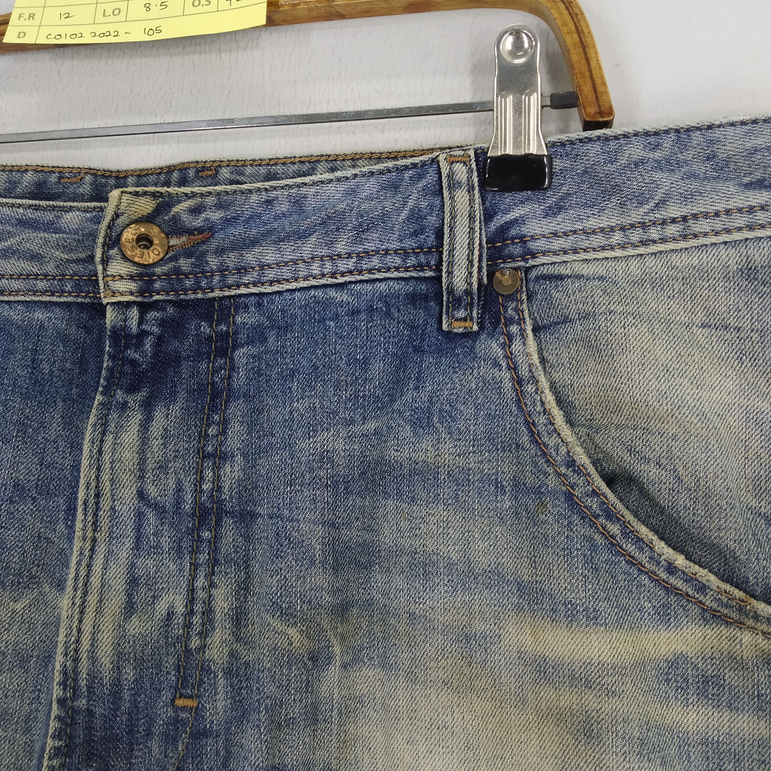 Diesel Vintage 90's Diesel Industry Stonewash Ripped Denim Jeans Size US 39 - 7 Thumbnail
