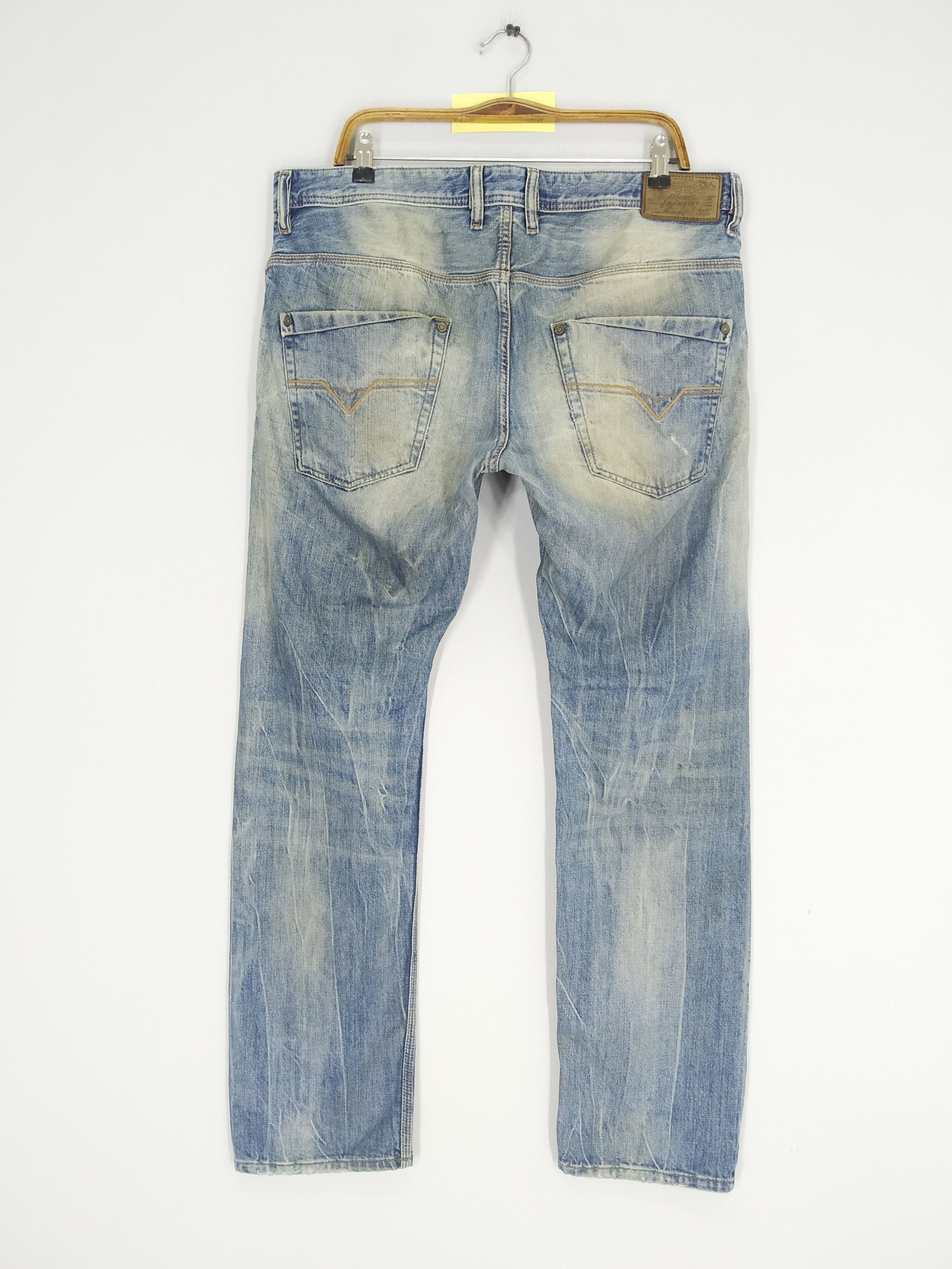 Diesel Vintage 90's Diesel Industry Stonewash Ripped Denim Jeans Size US 39 - 2 Thumbnail