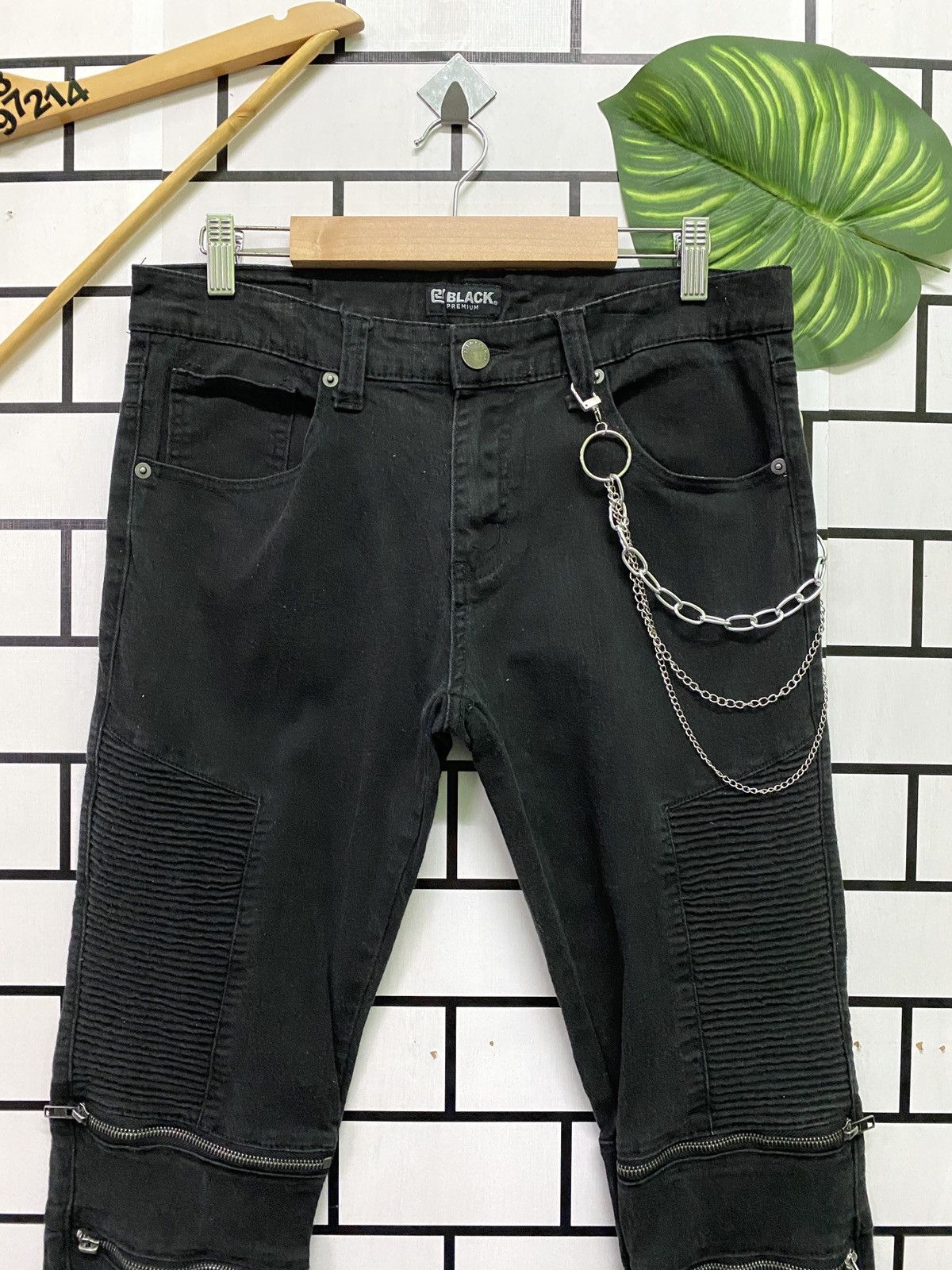 Designer × Japanese Brand × Seditionaries Japanese Brand BLACK PREMIUM Skinny Biker Zipper Pants Size US 30 / EU 46 - 3 Thumbnail