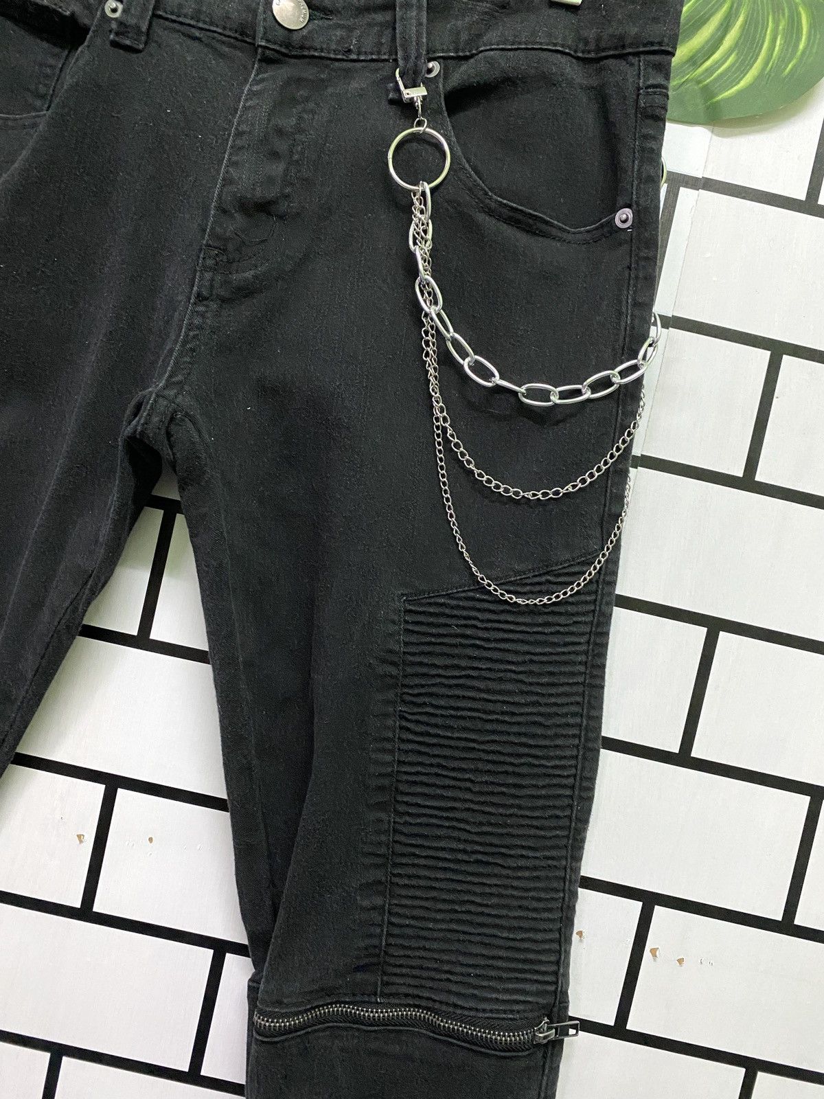 Designer × Japanese Brand × Seditionaries Japanese Brand BLACK PREMIUM Skinny Biker Zipper Pants Size US 30 / EU 46 - 6 Thumbnail