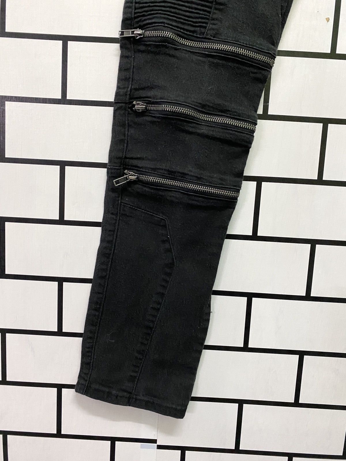 Designer × Japanese Brand × Seditionaries Japanese Brand BLACK PREMIUM Skinny Biker Zipper Pants Size US 30 / EU 46 - 5 Thumbnail