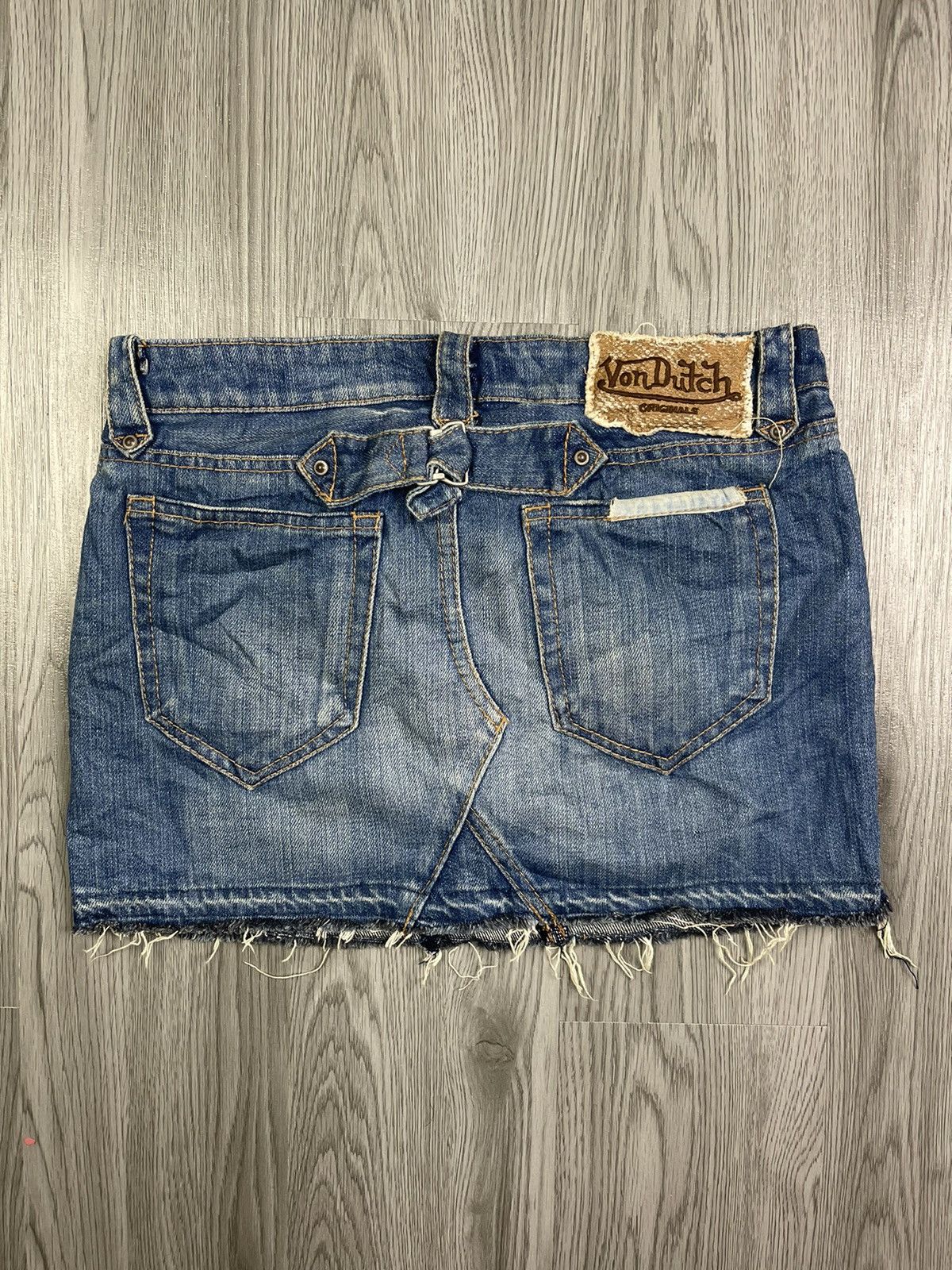 Von Dutch Von Ducth Back Buckle Spike Pocket Mini Skirt Size 30" / US 8 / IT 44 - 4 Thumbnail