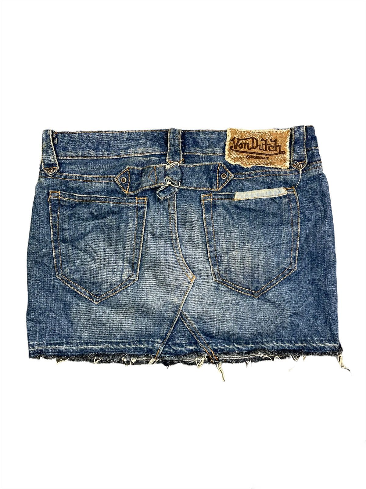 Von Dutch Von Ducth Back Buckle Spike Pocket Mini Skirt Size 30" / US 8 / IT 44 - 2 Thumbnail