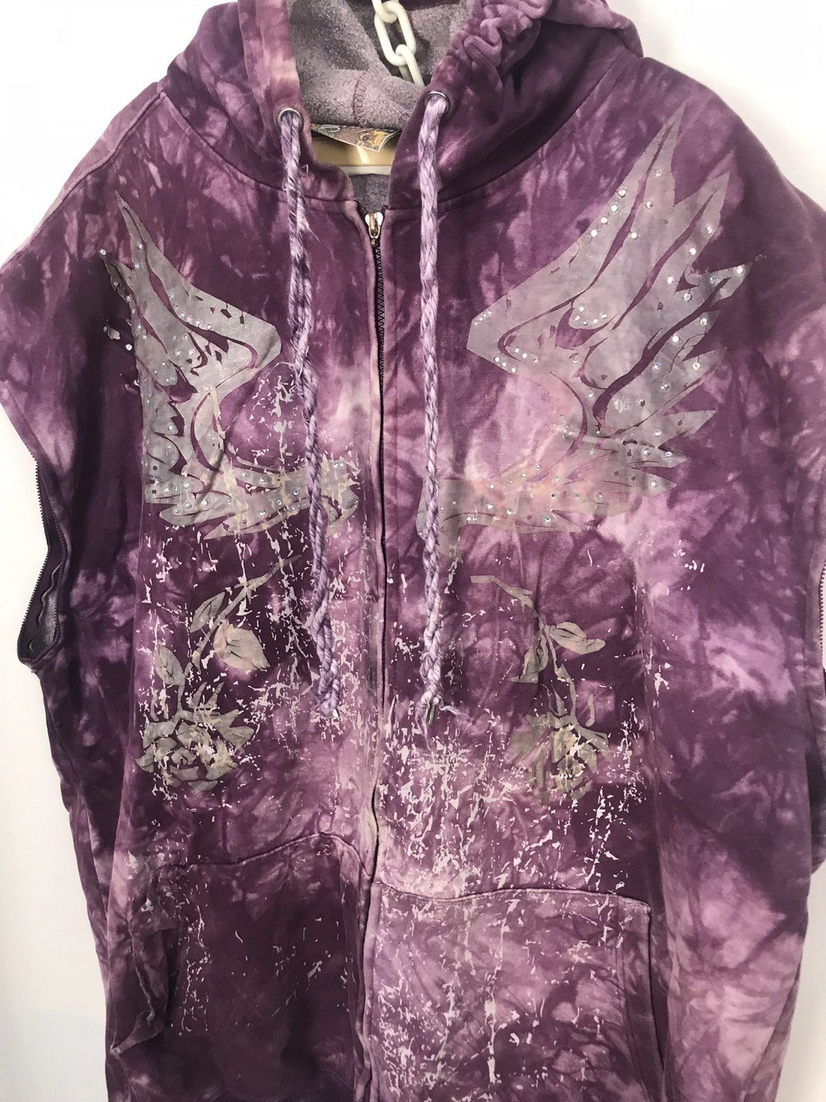 Japanese Brand Rockstar sleeveless printed hoodie Size US XXL / EU 58 / 5 - 6 Thumbnail