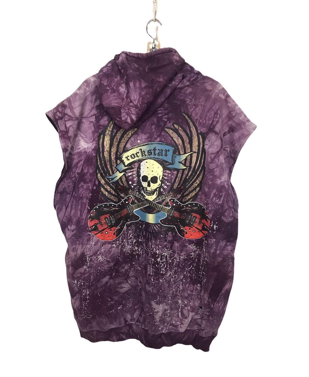 Japanese Brand Rockstar sleeveless printed hoodie Size US XXL / EU 58 / 5 - 1 Thumbnail
