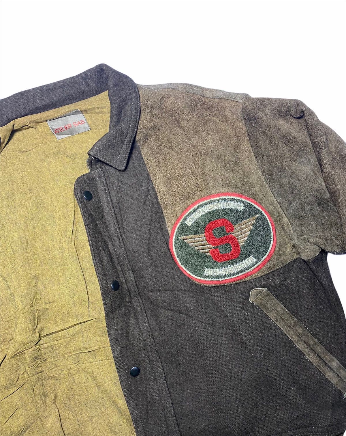 Japanese Brand Atelier Sab varsity jacket wool leather Size US L / EU 52-54 / 3 - 4 Thumbnail