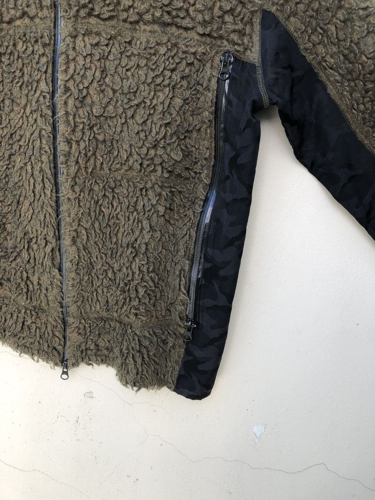 Remi Relief Remi Relief Japan Asymmetrical Camo Fleece Sweater Jacket Size US M / EU 48-50 / 2 - 6 Thumbnail
