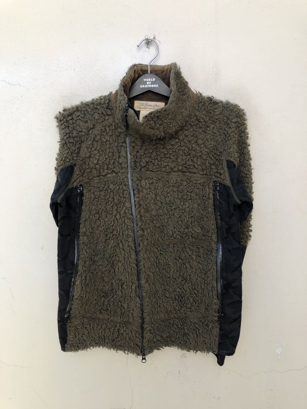 Remi Relief Remi Relief Japan Asymmetrical Camo Fleece Sweater Jacket Size US M / EU 48-50 / 2 - 3 Thumbnail