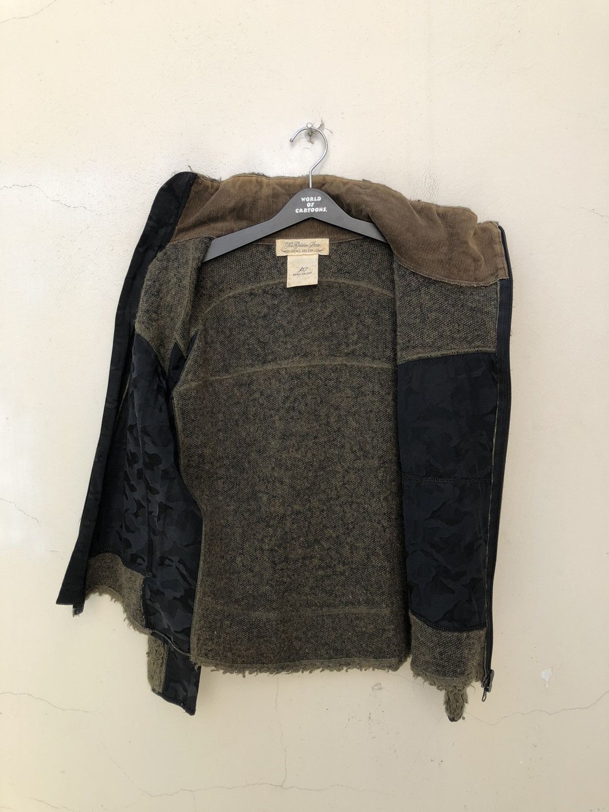 Remi Relief Remi Relief Japan Asymmetrical Camo Fleece Sweater Jacket Size US M / EU 48-50 / 2 - 14 Thumbnail