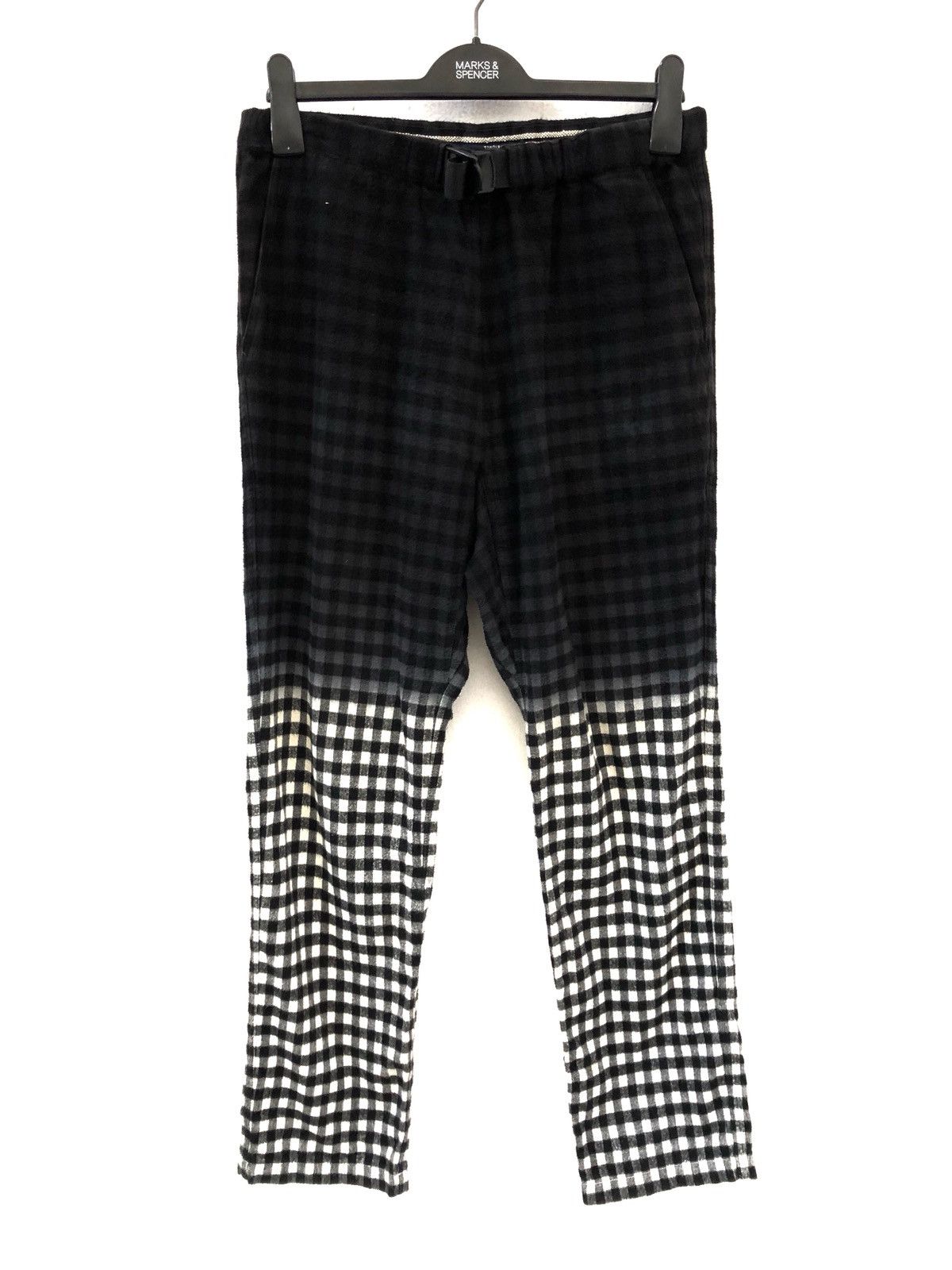Japanese Brand × Tomorrowland Two tone Check Adjustable Stretch Waist Tomorrowland Fleece Size US 30 / EU 46 - 1 Thumbnail