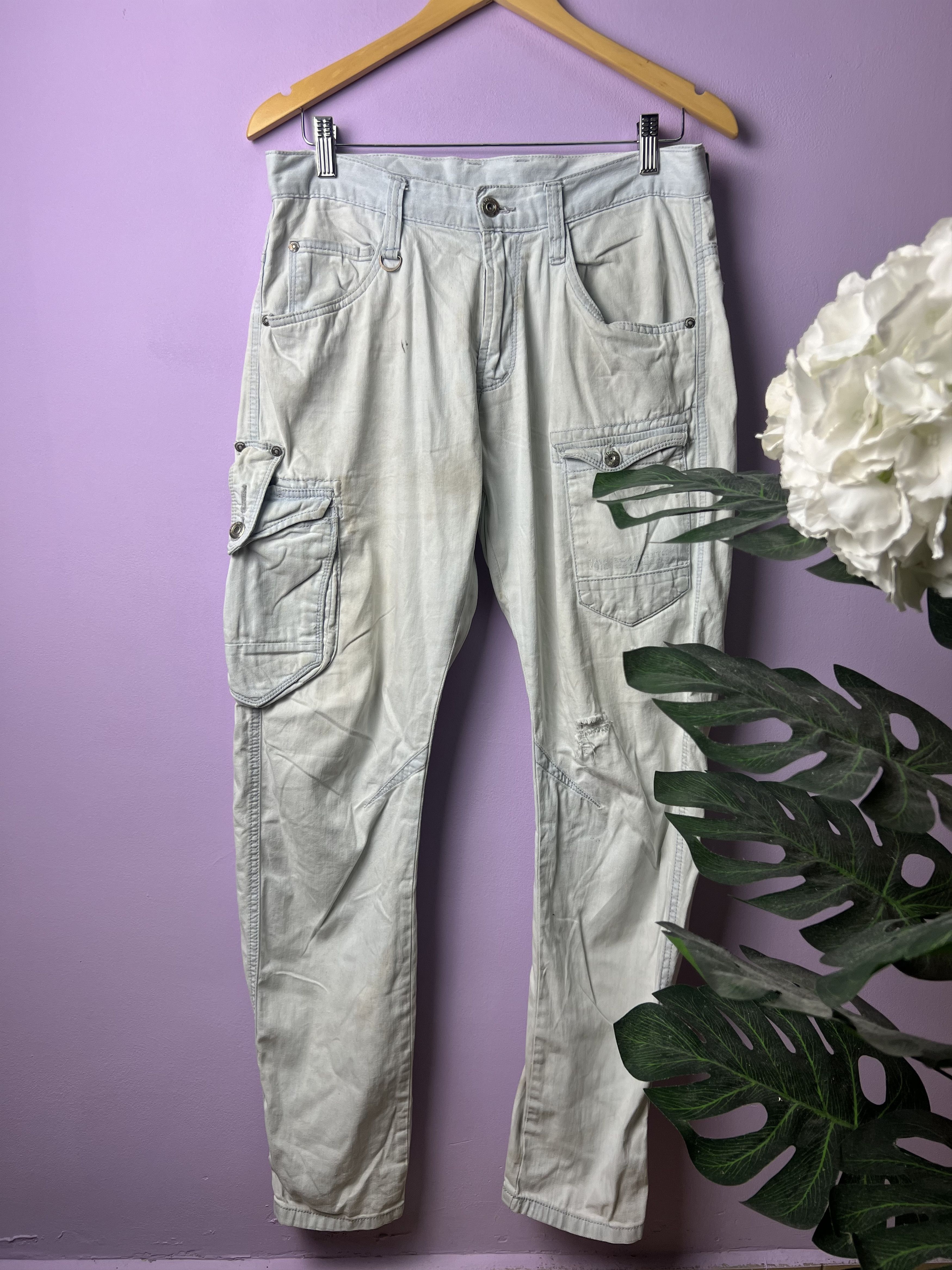 Japanese Brand 🔥Distressed Iz Frontier Tactical Cargo Pants Size US 32 / EU 48 - 2 Thumbnail